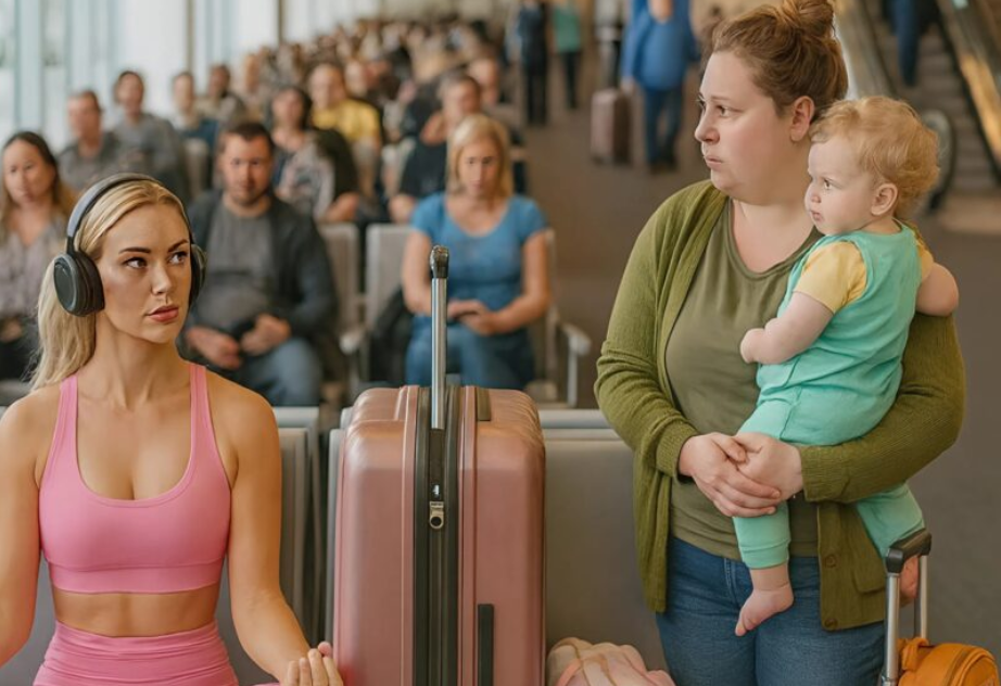 She Took Two Seats at the Airport—Then Screamed at a Tired Mom and Shocked Everyone