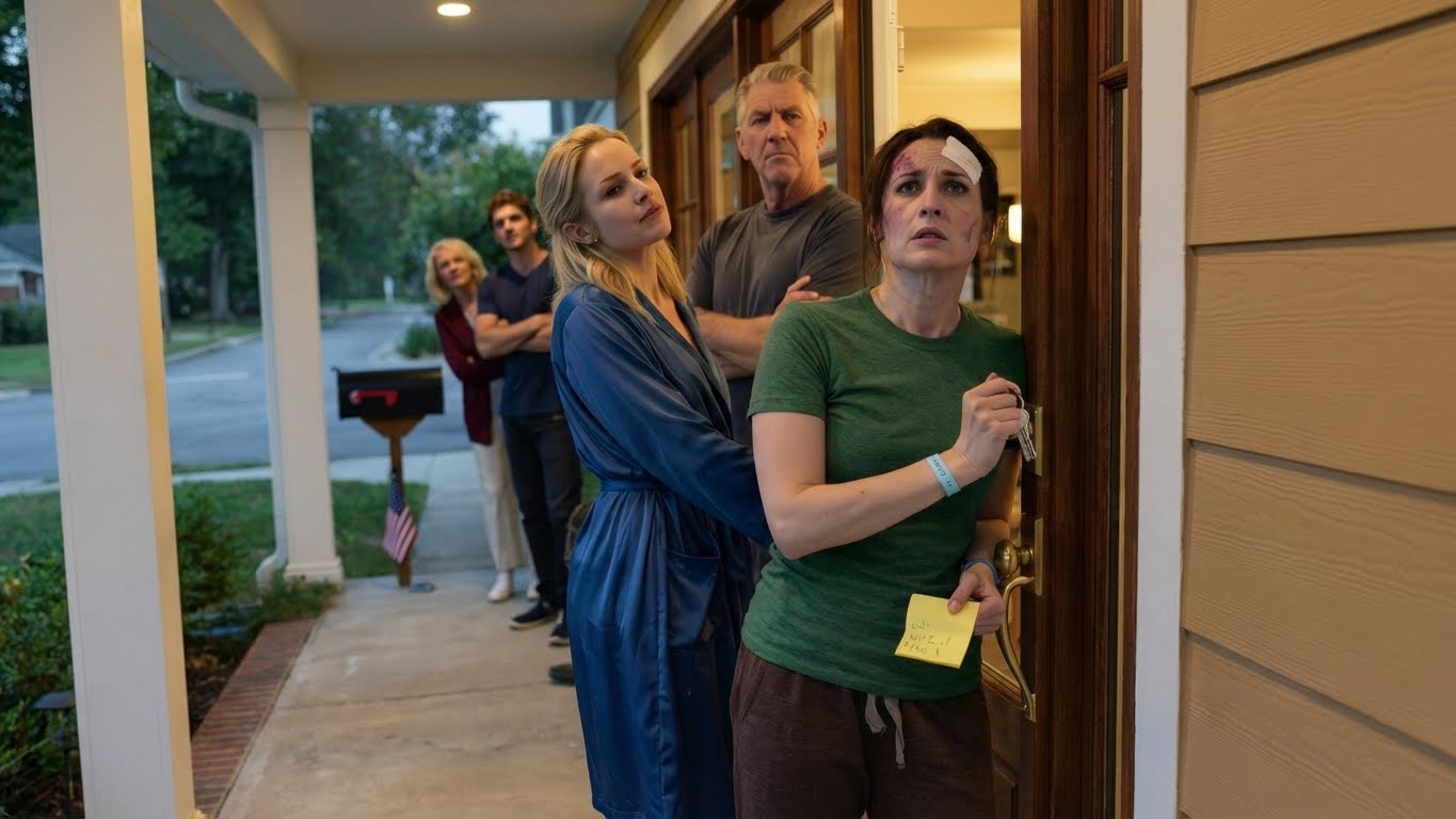 “Pay rent or get out.” Those words hit me harder than the truck that put me in this hospital bed. My father stood there, his face red with rage while my stitches were still fresh, the pain medication barely touching the throbbing in my ribs. When I said no, he slapped me so hard I hit the floor, tasting blood in my mouth, feeling something crack in my chest.  “You think you’re too good for this family?” he sneered, and in that moment he thought he’d finally broken me. But he had no idea what was coming.  I’m Quana Graves, 29 years old, and this is the story of how my own father tried to destroy me when I was at my lowest—and how I turned his greed into his greatest downfall. Before I continue, if you’re listening to this, please hit that like button and let me know in the comments where you’re watching from and what time it is there. Your support means everything to me. Truly.  The accident happened three days earlier. A drunk driver ran a red light and t-boned my car on the driver’s side. I was lucky to be alive, the doctor said: three broken ribs, a concussion, twenty-seven stitches across my forehead, and enough bruising to look like I’d gone ten rounds with Mike Tyson. The other driver’s insurance was fighting coverage, claiming I was partially at fault, which was complete nonsense since I was stopped at the light when he hit me.  But here’s what you need to understand about my father. Donald Graves never saw me as his daughter. He saw me as a cash machine. Ever since my mother died when I was 14, I’d been paying my way. First it was small things—lunch money from my babysitting jobs. By 18, I was covering my own college expenses while living at home. By 25, I was paying 80% of the household bills while he spent his money on his new wife, Barbara, and whatever get-rich-quick scheme caught his attention that month.  The hospital room smelled like disinfectant and despair. The nurse who witnessed him hit me suddenly found something very important to do at the other end of the ward. That’s the thing about my father: he had this way of making people look away. Six-foot-three, built like a linebacker gone to seed, with hands that had worked construction for thirty years before his convenient back injury got him on disability. Funny how that back never hurt when he was playing golf every Tuesday.  Barbara stood behind him, clutching her fake Louis Vuitton purse—the one she bought with the credit card she’d opened in my name. I didn’t know about that yet, but I’d find out soon enough. She had this nervous laugh like a Chihuahua with anxiety, and she kept doing it now, these little yips of approval every time my father raised his voice.  My brother Jake was there too, leaning against the doorframe, scrolling through his phone. Twenty-six years old and still living in his childhood bedroom, still letting daddy pay for everything, while owing me $5,000 from when his brilliant cryptocurrency investment went belly up. He’d promised to pay me back in monthly installments. That was fourteen months ago.  My father’s new girlfriend, Tiffany, waited in the hallway—twenty-two years old, fresh out of beauty school, with extensions that cost more than my monthly car payment. She kept popping her gum and checking her reflection in her phone screen, completely oblivious to the family drama unfolding. Or maybe she just didn’t care. When you’re sleeping with a man older than your own father, I guess you learn to ignore a lot.  Here’s the thing, though. While my father was standing there screaming about the rent for the room I’d been paying for since I was 18, he didn’t know about my side project. He didn’t know about the late nights I’d spent building something of my own—the careful planning, the calculated risks. He thought I was just his pathetic daughter, working as a marketing coordinator at a midsize firm, barely making ends meet. My boss had already called twice, warning me that if I missed any more work, they’d have to let me go. Company policy, he said, like he was doing me a favor by giving me a heads up. Three days in the hospital apparently exceeded their compassion limit.  “The rent is due on the first,” my father said, and it was currently the third. I’d been unconscious on the first, fighting for my life on the second, and here on the third he wanted his money—$800 for a bedroom in the house my mother had half paid for before she died. A house that mysteriously became solely his after her death, despite what I remembered about their joint ownership.  When I told him I couldn’t pay him from a hospital bed, when I mentioned that maybe, just maybe, his daughter’s health was more important than his rental income, that’s when he snapped. The slap echoed in the small room. I fell sideways off the bed, my IV ripping out, blood mixing with the existing blood in my mouth. The monitors went crazy, beeping and screaming, but no one came. Barbara did her nervous laugh. Jake finally looked up from his phone, smirked, and went back to scrolling. Tiffany popped another bubble.  “You’ve got three days,” my father said. “Pay up or get out.”  Mrs. Chen from next door chose that moment to peek into the room. She’d brought flowers, bless her heart—yellow roses, because she remembered they were my mother’s favorites. She saw me on the floor, saw the blood, saw my father’s stance, and her face went pale. But when she tried to help me up, my father stepped between us.  “This is family business,” he told her.  She left the flowers on the side table and hurried away, but not before giving me a look that said she understood exactly what kind of family business this was.  Three days later, I was discharged with a bottle of painkillers and instructions to take it easy. My father had graciously allowed Jake to pick me up, which meant I had to listen to him complain about gas money for the entire fifteen-minute drive. He actually held out his hand for $10 when he dropped me off. I gave him five only because I knew I’d need the other five for the bus to physical therapy the next day.  The house felt different when I walked in—quieter, colder. Tiffany had moved in completely while I was gone. Her stuff was everywhere: her yoga mat in the living room, her protein shakes in my section of the fridge, her flat iron on my bathroom counter. She’d actually put a sign on the bathroom door that said “Tiffany’s glam room,” with a little heart over the eye.  Barbara was at the kitchen table surrounded by papers—credit card applications, I realized later. She quickly covered them with a magazine when she saw me, but not before I caught a glimpse of my social security number on one of them. She gave me that Chihuahua laugh and asked how I was feeling. Like I’d been hit by a truck and then by my father, I wanted to say, but I just shrugged and headed to my room.  That’s when I found the padlock. Not on my door, but on my closet. All my work clothes, my computer, my important documents—locked away. A sticky note on the lock said, “See Donald for key. Rent first.”  I sat on my bed, which now had Tiffany’s leopard print throw pillows on it for some reason, and tried to think. My phone had been buzzing nonstop—work emails piling up, my boss getting increasingly irritated, clients wondering where their projects were. I needed my computer to work from home, but my computer was locked in my closet in my room that I paid rent for, in a house my mother had half owned.  The next morning, I left for physical therapy at 7:00. When I came back at 9:00, the locks had been changed. My key simply didn’t work. I stood there, still in pain, still barely able to turn my head without wincing, jiggling a useless key in a lock that no longer recognized me.  Tiffany opened the door eventually, wearing one of my robes—the silk one my grandmother had given me for my college graduation.  “Oh,” she said, popping that eternal gum. “Donald, you don’t live here anymore.”  She actually tried to close the door in my face, but I wedged my foot in, even though it sent shooting pains up my injured side. That’s when I saw them all in the living room: my father, Barbara, Jake, and my father’s golf buddy, Randy, who was apparently there to assess the room for its rental potential.  They were discussing how much they could charge a real tenant, someone who would appreciate the opportunity.  “Eight hundred was too cheap,” Randy was saying. “For a room that size with a private bathroom, you could get twelve hundred easy.”  I stood in the doorway, still in my physical therapy clothes, still smelling like hospital and heartbreak, and watched my family plan my replacement. Jake was the one who noticed me first. He actually laughed like it was funny, like his sister being homeless with fresh stitches and broken ribs was the height of comedy. Barbara jumped up and started her nervous routine, but my father just looked at me with cold satisfaction.  “You had three days,” he said.  “It’s been three days,” I tried to explain. I told him my belongings were inside, that I needed my work computer, my clothes, my documents.  He said I could have them when I paid the back rent plus a security deposit for the new rental agreement he’d drawn up—$1,200 a month now, thanks to Randy’s assessment.  Outside, Mrs. Chen was watering her garden, pretending not to watch. When my father went inside to get the new rental agreement, she hurried over and pressed something into my hand: $300 cash and a key to her garden shed.  “You can stay there tonight,” she whispered.  But then my father came back out and she had to pretend she was just asking about my recovery. He threatened her then, right there in broad daylight. Told her that if she interfered, he’d report her son’s food truck to the health department—make up violations. Mrs. Chen’s son’s food truck was her pride and joy, the culmination of their American dream. She looked at me with tears in her eyes and went back to her garden.  I signed the new rental agreement with shaking hands. Not because I intended to pay it, but because I needed my things. My father said I could come back tomorrow with the money and get my belongings—all of them, he promised—though Jake was already wearing my college sweatshirt and Barbara had my laptop bag over her shoulder.  That night in Mrs. Chen’s garden shed, surrounded by potting soil and fertilizer, I made a decision. But first, I needed to understand exactly what I was dealing with. So I started making calls—to the bank, to credit agencies, to old family friends who might remember things about my mother’s death that I was too young to understand at the time.  The first credit card company I called informed me that I had an outstanding balance of $5,000 on a card I’d never opened. The second said $3,000. The third said $7,000. All opened in the last six months. All with my social security number. All with bills going to my father’s address but hidden from me.  Barbara—sweet, nervous, Chihuahua-laughing Barbara—had stolen $15,000 worth of my financial future while serving me breakfast every morning.  A week later, I was officially homeless, but not hopeless. My friend Shannon had let me crash on her couch, even though her apartment was roughly the size of my father’s walk-in closet. She worked nights as a nurse, so we barely saw each other—ships passing in the night, leaving each other notes on the coffee maker.  I’d managed to get back into the house once while everyone was out. Tiffany had posted on Instagram that they were all going to some casino for the day, complete with a selfie of her and my father at the slot machines. She was wearing my mother’s pearl necklace, the one that had supposedly gone missing after the funeral.  The window to my old room was loose, had been since I was 16 and snuck out to go to a school dance my father had forbidden me from attending. I popped it open with a butter knife and climbed in, ribs screaming in protest.  My room looked like a tornado had hit it. They’d gone through everything, taken what they wanted, left the rest scattered like trash. My work computer was gone, but they’d left the old laptop I kept hidden under the floorboard—the one with the cracked screen I’d been using for my side project. Small miracles.  But it was what I found in my father’s office that changed everything.  He’d gotten sloppy, or maybe he just never thought I’d have the nerve to look. The safe was behind the same terrible painting of a lighthouse he’d had for twenty years. The combination was still my mother’s birthday because even in his cruelty, my father was predictable.  Inside, I found the documentation of my father’s greatest betrayal: my mother’s life insurance policy. $1.5 million paid out when she died of a sudden heart attack at 39. I was 14. Jake was 11. The policy clearly stated that the money was to be held in trust for her children, accessible when we turned 18 for education and living expenses.  I’d gotten nothing at 18. Jake had gotten nothing at 18. We’d both taken out student loans while my father had mysteriously afforded a new truck, a boat, yearly trips to Vegas, and apparently a secret bank account in the Cayman Islands.  But that wasn’t even the worst part.  The worst part was the letter from my mother’s doctor dated a week before she died, warning her about dangerous interactions between her heart medication and a supplement that could cause fatal arrhythmias. The supplement bottle was in the safe too—prescribed by a doctor I’d never heard of, filled by a pharmacy two towns over. The prescribing date was two days after the warning letter.  My hands were shaking as I took photos of everything: the life insurance documents, the bank statements showing regular transfers to offshore accounts, the Medicare fraud where he was still claiming my mother as a dependent, the tax documents where he’d claimed Jake and me as dependents even after we’d moved out and filed our own taxes.  Then I heard the front door. They were back early. Tiffany was whining about losing $50. My father was in a mood. Barbara was doing her anxious laugh, and Jake was on the phone with someone about borrowing money.  I put everything back except for one thing: a USB drive labeled “backup 2019.” I slipped it into my pocket and carefully closed the safe. The painting went back on the wall just as I heard footsteps on the stairs. The window wouldn’t close properly from the inside, so I had to leave it.  I grabbed my old laptop and the few pieces of clothing they’d left behind and made it out the back door just as my father entered his office.  The USB drive was a gold mine: tax evasion going back fifteen years; fraudulent disability claims with video evidence of him playing golf, lifting weights, and helping Randy move a piano; screenshots of emails discussing hiding assets from the IRS; and, most importantly, correspondence with a lawyer about how to access trust funds meant for children if you had power of attorney.  That evening, while Shannon was at work, I sat at her tiny kitchen table and started making a plan. But first, I needed to call someone I hadn’t spoken to in years: my mother’s sister, Aunt Catherine, the one my father had banned from our lives after the funeral.  She answered on the second ring, and when she heard my voice, she started crying.  “I’ve been waiting for this call for fifteen years,” she said.  Two weeks had passed since my eviction, and the bruises were finally fading from purple to green, which I considered an improvement. Shannon said I looked like a walking Monet painting—all impressionistic swirls of color. We developed a routine: she’d leave me coffee and a motivational sticky note, and I’d leave her dinner and a recap of whatever drama I’d uncovered that day.  Before I continue with what happened next, I need to take a moment to thank you all for listening. Your support, your comments—they keep me going. If you haven’t subscribed yet, please do. It really helps more than you know.  Aunt Catherine had driven down from Boston with boxes of documents she’d been keeping in her attic—photos, letters, legal papers, all the things my father thought he’d destroyed. We met at a diner two towns over, the kind with cracked vinyl booths and coffee that could strip paint. She looked older, grayer, but her eyes were the same sharp blue as my mother’s.  She pushed a box across the table and told me something that made my blood run cold: my mother had been planning to divorce my father. She’d hired a lawyer, found evidence of his first affair, documented his gambling problem. The heart attack happened two weeks before the first court date.  The lawyer my mother had hired was still practicing—Richard Hoffman, senior partner at Hoffman and Associates, with an office that smelled like old leather and injustice. He remembered my mother, remembered the case, remembered being suspicious when she died, but having no proof.  He looked at my evidence—the USB drive contents, the photos from the safe, the credit fraud documentation. Then he leaned back in his chair and said the words I’d been hoping to hear.  “We can bury him.”  But I needed more.  My father had made one crucial mistake: he’d kept me on his car insurance to get a multi-car discount. Which meant I had legal access to the policy information, including the tracking data from the safe driver discount device he’d installed—the device that showed him driving to and from work every day during the five years he’d been collecting disability for being unable to leave his bed.  Barbara, meanwhile, was getting bolder. She’d opened three more cards in my name, apparently thinking I wouldn’t notice while dealing with homelessness and injury. She was using them to fund her new side business, selling essential oils to other desperate housewives. She’d even tried to list me as part of her downline, earning commission off sales I’d never make.  Jake had posted my grandmother’s jewelry for sale online—the pearl necklace, the wedding ring set, the art deco brooch that had been in our family for four generations. He was asking for quick cash sales, clearly desperate. His crypto investment hadn’t just failed. I learned he’d borrowed from the kind of people who break fingers when you’re late with payments.  My boss had officially fired me via email, citing job abandonment, but my coworker Melissa secretly told me that my father had called the office, told them I was in rehab for drug addiction, that I’d stolen from the family to support my habit. He’d even sent them a photo of me on the hospital floor after he’d hit me, claiming it was from a drug-related incident.  The investigation was exhausting. Every day brought new discoveries, new betrayals. My father had remortgaged the house my mother had half paid for using a forged signature. He’d cashed out her retirement accounts using power of attorney he’d granted himself after her death. He’d sold her car to Randy for a dollar, then Randy had sold it back to him for a dollar—some tax evasion scheme they’d cooked up.  But the best discovery came from the most unexpected source: Tiffany.  She’d called me one night drunk and crying. She’d found out my father had another girlfriend—someone even younger, barely 18. She wanted revenge and thought I’d help her. I met her at a bar, bought her drinks, and listened to her ramble.  Turns out Tiffany was smarter than she looked. She’d been documenting everything, thinking she’d use it for blackmail eventually: videos of my father counting cash from his under-the-table construction work; photos of him with his disability lawyer, coaching him on how to act more injured; screenshots of his dating profiles where he claimed to be a successful businessman with no kids.  She gave me everything for the price of three cosmopolitans and a promise that when he went down, she’d get to watch.  The IRS has a whistleblower program. If you report tax fraud and they collect, you get a percentage. The documentation I had went back fifteen years. My father owed approximately $400,000 in back taxes, penalties, and interest.  The police were interested in the identity theft. $15,000 across six credit cards was felony territory. Barbara’s nervous laughs wouldn’t help her in court. The Social Security Administration wanted to know about the disability fraud—five years of payments he wasn’t entitled to, plus penalties, plus potential jail time.  But it was the discovery about my mother’s life insurance that would be the killing blow: trust fund fraud, insurance fraud, possibly something worse if anyone wanted to investigate her death more closely.  Richard Hoffman started filing papers—quiet at first, building the case. My father didn’t know what was coming. He was too busy turning my old room into an Airbnb, posting photos online with descriptions about the charming space in a family home.  Family home. The irony was almost funny.  Mrs. Chen would text me updates. “Your father bought a new truck,” she’d write. “Barbara got hair extensions. Jake was beat up yesterday. Broken nose. Tiffany moved out. New girl moved in.” They were spending money they didn’t have, living a life built on lies and theft. But the foundation was about to crumble.  My side project—the one I’d been building quietly for three years—was about to launch: an online consulting firm specializing in helping small businesses recover from fraud. Ironic, maybe, but I’d learned from the best thief I knew. I’d pre-sold enough contracts to cover my living expenses for a year. I’d lined up clients, built the website, created the systems, all while my father thought I was just his pathetic daughter bleeding out on a hospital floor, begging for mercy.  He had no idea what was coming. None of them did.  The evidence was compiled. The agencies were notified. The lawyers were ready. The trap was set. All I had to do now was spring it.  One month after that hospital slap, I was sitting in a real office for the first time in weeks. Not my old cubicle where my father had destroyed my reputation, but my own office. Well, technically it was a shared workspace I’d rented for a day to meet my first official client, but it felt like the White House to me.  My business, Phoenix Financial Recovery, had officially launched. The irony of the name wasn’t lost on me—rising from the ashes of my father’s destruction.  My first client was actually Mrs. Chen’s nephew, whose restaurant partner had embezzled $40,000. Within three hours, I’d traced the money through six shell companies to a casino account. He paid my $5,000 fee on the spot.  But while I was building my future, I was also systematically dismantling my father’s past.  The IRS works slowly until they don’t. The first sign something was happening was when my father’s bank account got frozen. Mrs. Chen sent me a text with seventeen exclamation points: “Your father just had his card declined at Costco in Quadsilio!!!”  The second sign was when a certified letter arrived at the house. Jake signed for it thinking it was something he’d ordered online. When my father opened it and saw the audit notice, Mrs. Chen said he turned a color she’d never seen on human skin before—somewhere between purple and gray, like a bruised storm cloud.  The audit covered five years initially, but they had the right to go back further if they found fraud, which they would, because I’d made sure of it. Every cash job he’d done while on disability—documented. Every dollar he’d hidden—exposed. Every lie on every tax form—highlighted in yellow with helpful sticky notes explaining the discrepancies.  Barbara’s situation exploded on a Tuesday. The police showed up while she was hosting her essential oils party. Twelve suburban moms watched as she was arrested for identity theft and credit fraud. She did her nervous laugh the whole time, even as they read her rights. The arresting officer later told me it was the most disturbing arrest he’d ever made—and he’d once arrested a guy dressed as a clown.  The credit card companies moved fast after that. Turns out they really don’t like fraud, especially when it’s this well documented. They froze all the cards, demanded immediate repayment, and started investigating whether my father knew about it.  He did, of course. I had emails proving it, but I was saving those for phase two.  Jake’s problem solved itself in the most karma-appropriate way possible. The people he owed money to showed up at the house the same day the IRS froze the accounts my father couldn’t use to pay them off. And Jake couldn’t hide behind daddy anymore. He ended up having to sell everything he owned, including my grandmother’s jewelry he’d stolen.  But here’s the beautiful part: I’d already contacted the pawn shop owner, explained the situation, and arranged to buy them back for half of what Jake got. The owner was a nice Korean man who remembered my mother and hated thieves.  My father tried to salvage things by renting out my room on Airbnb, but I reported the listing for health and safety violations, which weren’t hard to find considering the window I’d broken to get in was still broken. The smoke detectors didn’t work, and there was mold in the bathroom that had been painted over rather than treated. The city inspector was very thorough, especially after I mentioned my father had bragged about never pulling permits for his DIY renovations.  Tiffany’s evidence was pure gold. She’d recorded my father coaching his new girlfriend, Ashley, on how to apply for credit cards in her mother’s name. She had video of him literally practicing his disabled walk before a doctor’s appointment, then forgetting and walking normally to his truck. She had screenshots of him selling prescription pills he got for his fake back pain.  But my favorite piece of evidence was something I found by accident: my father had been claiming Jake as a dependent for tax purposes for the past eight years, even though Jake had moved out at 21 and had been filing his own taxes. That’s tax fraud for both of them, and Jake didn’t even know it. When he found out, he turned on my father so fast it gave me whiplash.  Richard Hoffman filed the trust fund lawsuit on a Wednesday. My father was served at his golf club in front of all his buddies. The lawsuit sought full repayment of the $1.5 million life insurance policy, plus interest, plus damages. It also formally accused him of fraud, breach of fiduciary duty, and conversion of trust assets.  Randy—his golf buddy who’d helped him evade taxes—got his own surprise when the IRS showed up at his used car dealership. Turns out, when you help someone commit tax fraud, you become part of the conspiracy. His wife was particularly upset when she learned about the cash he’d been hiding from their divorce proceedings.  The disability investigation moved faster than expected. They had video evidence from the Safe Driver app, from Tiffany’s recordings, from social media posts where my father forgot he was supposed to be bedridden. They calculated he owed them $230,000 in fraudulent payments, plus penalties.  My online business was thriving. Word spread quickly in the small business community about the woman who could track down hidden money and expose fraud. I was booked solid for three months out, raising my rates twice and still having to turn clients away.  The best part? I was documenting everything on a blog—anonymously, of course. “How to survive family financial fraud” became my most popular post, shared thousands of times. The ad revenue alone was paying my rent at the new apartment I’d just signed a lease for: a beautiful two-bedroom with a balcony where Mrs. Chen could visit for tea without fear of my father’s threats.  The house of cards was falling, and my father was scrambling to prop it up. He tried calling me, leaving voicemails that ranged from threatening to pleading to sobbing. I saved every one as evidence for the restraining order I’d eventually need. He tried to liquidate assets, but everything was frozen. He tried to borrow money, but his credit was destroyed. He tried to get his new girlfriend to help, but she’d Googled him and found my blog. She left him via text message while he was meeting with a bankruptcy lawyer.  The trap wasn’t just closing. It was slamming shut with the force of fifteen years of karma coming due.  Six weeks from that hospital slap, the universe decided to collect its debt all at once.  It started on a Monday morning at 9:00 a.m., when the IRS showed up with a seizure notice. Mrs. Chen had a front-row seat and gave me a play-by-play over FaceTime. They took my father’s new truck first—the one he’d bought with my mother’s trust fund money. He actually tried to claim it was a medical necessity for his fake disability, but the agent just laughed and pointed to the lifted suspension and racing stripes.  Pretty sure those aren’t standard medical modifications.  They tagged everything in the house for auction: the boat, the jet skis, the home theater system, even Barbara’s essential oils inventory. She wasn’t there. She was in county jail, unable to make bail because their accounts were frozen. Her lawyer had already contacted me about a plea deal. I told him I’d think about it.  But we both knew I wouldn’t budge.  The trust fund lawsuit had triggered an investigation into my mother’s death. I hadn’t pushed for it, but once the authorities saw the life insurance documents and the suspicious timing, they opened a cold case review. My father panicked and tried to destroy evidence, but Tiffany had already given the police the safe combination. They found everything, including documents I hadn’t even known existed.  Jake cracked like an egg. Faced with his own tax fraud charges, he agreed to testify against our father. He admitted to knowing about the trust fund, about helping hide assets, about the fake disability claims. He even revealed something I didn’t know: my father had a second family in Florida—a woman he’d been sending money to for ten years, with two kids he claimed on taxes in that state too.  The Florida revelation brought in the FBI for interstate fraud. My father went from facing state charges to federal ones. The prosecutor called me personally to say it was one of the most extensive family fraud cases she’d ever seen.  But the real circus started when the story went viral.  A local reporter had been following the case after the very public arrest at the golf club. She’d interviewed Mrs. Chen, some of my former co-workers who knew the truth, and even Tiffany—who showed up to the interview in full glam wearing my mother’s pearl necklace, which I’d bought back and given to her as a thank you gift.  The headline read: “Local man defrauds dead wife’s trust. Leaves daughter homeless after accident.”  It got picked up by national news. My blog traffic exploded. I had to upgrade my hosting twice in one day.  My father tried to do damage control. He went on local radio claiming I was a disgruntled daughter making things up for attention. But the host had done his homework. He played audio of my father from his disability hearing, claiming he couldn’t walk—then played video from that same day of him carrying a refrigerator upstairs for his under-the-table moving business.  The interview ended with my father screaming profanities and threatening to sue everyone. The station had to bleep so much of it that it sounded like Morse code. It became a meme. Someone even made a remix that hit a million views on TikTok.  The IRS auction was scheduled for a Saturday. I showed up with cash, prepared to buy back anything of my mother’s they were selling. But here’s where the story gets beautiful: the auctioneer recognized me from the news. He’d lost his own mother young and understood what this meant.  He made sure every single item of sentimental value went to me for the minimum bid.  My mother’s china set: $1. Her wedding album: $1. The rocking chair she’d nursed us in: $1.  Other bidders started catching on and stepping back, letting me reclaim my heritage one dollar at a time. An older woman in the back was crying. She hugged me afterward and said my mother would be proud.  My father watched from his car, unable to enter because of the restraining order I’d gotten after he’d shown up drunk at Shannon’s apartment. He had to witness his entire life being sold off, his house being emptied, his world crumbling—and he couldn’t do anything but watch.  The criminal trial was set for three months out, but the financial destruction was immediate. The IRS wanted $600,000 including penalties. Social Security wanted $230,000. The trust fund lawsuit judgment came back at $2.1 million with interest. His total debt was over $3 million.  He declared bankruptcy.  But you can’t discharge fraud judgments. He’d be paying this back for the rest of his life—if he wasn’t in prison.  The prosecutor was pushing for 15 years.  Barbara took a plea deal: eighteen months, and full restitution. She gave up everything, including recordings of my father planning the fraud. Turns out she’d been recording him too—insurance for when he inevitably turned on her. Criminals really don’t trust each other, do they?  Jake got probation and community service. Plus, he had to pay back everything he’d stolen from me. The judge garnished his wages for the next ten years. He got a job at the car wash—my father used to mock. The exact one where he’d said, “Only losers work.” He had to wear the uniform with the little hat and everything.  The second family in Florida sued my father for fraud and emotional distress. The woman had been told he was a widower with no children, that he was wealthy from his construction business. She’d been living off his payments, not knowing it was stolen money. She was actually a nice lady, a teacher who’d been conned just like the rest of us. We talk sometimes now, bonded by our mutual desire to see him rot.  But the sweetest moment came when my business hit its first million in revenue. Six weeks from homeless to millionaire—at least on paper. I celebrated by taking Mrs. Chen to the nicest restaurant in town, the one my father had always claimed was too expensive for us, but where he’d taken his girlfriends. We sat at the best table, ordered champagne, and toasted to karma. The waiter recognized me from the news and comped our dessert. The chef came out to shake my hand. The whole restaurant knew my story, and they were all Team Quana.  Two months after that hospital slap, my father stood in a courtroom in an orange jumpsuit that clashed horribly with his complexion. He’d aged ten years in eight weeks, his hair gone gray at the roots where Barbara wasn’t around to dye it for him.  The federal charges had stuck: wire fraud, mail fraud, tax evasion, and conspiracy. The state added elder abuse charges when they found out he’d been stealing from my grandmother before she died. She’d had dementia, and he’d convinced her to sign over her social security checks.  His lawyer tried to paint him as a grieving widower who’d made mistakes. But the prosecutor had receipts—literal receipts—from Vegas trips, from his boat purchase the day after my mother’s funeral, from the breast augmentation he’d bought for girlfriend number three while I was taking out student loans.  The judge wasn’t sympathetic. She’d seen the hospital security footage of him slapping me. She’d read the emails where he laughed about leaving me homeless. She’d reviewed the trust fund documents showing he’d stolen from his own children while we struggled.  Fifteen years.  That was the sentence: fifteen years in federal prison. No possibility of early release for five. He’d be 72 when he got out, if he lived that long. He’d miss everything—any grandchildren I might have, any chance to redeem himself, any possibility of a normal life.  But before they took him away, the judge allowed victim impact statements. I’d prepared mine for weeks, practicing in front of the mirror until I could say it without crying.  I told the court about growing up without a mother, about working three jobs in college while he spent my trust fund on gambling. I told them about the nights I’d gone hungry so I could pay the rent he demanded. I told them about the hospital—the slap, the blood in my mouth, the fear that he might actually kill me one day.  But I also told them about my success: about my business that now employed twelve people; about the foundation I was starting for young women who had been financially abused by family members; about the book deal I’d just signed to tell this story to the world.  I looked him in the eye and said, “You tried to bury me, not knowing I was a seed. Now watch me grow.”  The courtroom erupted in applause, which the judge allowed for exactly three seconds before calling for order. My father tried to respond, but his own lawyer put a hand on his shoulder and shook his head. There was nothing left to say.  Barbara was already serving her time, teaching yoga to other inmates and writing me letters—apologizing, asking for forgiveness. I sent them back unopened. Some bridges are meant to stay burned.  Jake had a different journey. The garnishment of his wages had forced him to actually work for the first time in his life. The humiliation of the car wash had humbled him. He’d started attending Gamblers Anonymous, got a second job, and was slowly paying back what he owed. He’d written me a letter—a real one—not asking for anything. He’d admitted he’d been jealous of me our whole lives, that dad had pitted us against each other, that he’d chosen the easy path of being the golden child while I’d fought for everything. He said he was sorry about mom, about the jewelry, about not standing up for me at the hospital.  I wrote back just once. I told him forgiveness was earned, not given, but that I was watching his progress. Maybe someday we could be siblings again.  The house was foreclosed on. My father had leveraged it to the hilt, and without his illegal income, the payments couldn’t be made. It went to auction—and you’ll never guess who bought it.  Mrs. Chen’s son—the one with the food truck my father had threatened. He’d saved for years and got it for half its value. He turned it into a community center for elderly Asian immigrants, a place for them to gather, take English classes, get help with paperwork. He put a plaque by the front door.  “In memory of Linda Graves,” it said. “A mother taken too soon.”  My mother would have loved that. She’d always been kind to Mrs. Chen, always helped with translations and rides to appointments.  The investigation into my mother’s death remained open but inconclusive. The supplement that could have caused her heart attack had been legally prescribed, even if suspiciously timed. Without concrete proof of intent, they couldn’t charge him with murder.  But everyone knew. The whole town knew what he’d probably done.  His reputation was destroyed beyond repair. His golf club revoked his membership. His favorite bar banned him for life. Even the grocery store employees would mysteriously run out of whatever he tried to buy. He was a pariah before he even got to prison.  I used part of the recovered trust fund money to hire a forensic accountant to find everything else he’d hidden. We discovered accounts in the Bahamas, cryptocurrency wallets, even gold coins buried in the backyard like some paranoid pirate. Every penny was seized and put toward his debts.  The book advance was substantial enough to buy my own house outright. I chose a beautiful Victorian three blocks from Mrs. Chen, with a garden where I could grow the yellow roses my mother had loved. The first night in my own home, I sat on the porch swing and cried—good tears, finally, tears of relief, of freedom, of victory.  My business had grown beyond my dreams. We’d helped recover over $50 million in the first year, taking a percentage that made me wealthy beyond anything I’d imagined. I hired Shannon as my operations manager, gave her a salary that let her quit nursing and work normal hours. I hired other women who’d been financially abused, trained them, gave them careers—and hope.  Six months after that hospital slap, I stood at my mother’s grave with news she would have loved. The yellow roses I’d brought seemed to glow in the morning sun. And for the first time in fifteen years, I felt her presence as comfort rather than sorrow.  “Dad got fifteen years,” I told the headstone. “Barbara’s in jail. Jake’s actually working. And I’m okay, Mom. I’m more than okay. I’m thriving.”  The foundation I’d started—the Linda Graves Fund for Financial Freedom—had just given its first grants: ten women, all under 30, all escaping financial abuse from family members. We provided emergency housing, legal assistance, and financial counseling. One recipient had already started her own business with our help, a bakery that donated day-old bread to shelters.  My father had been in prison for two months when I got the call. He’d been beaten by other inmates after they found out he’d stolen from his dead wife’s children. He was in the infirmary, would recover, but would need protective custody for the rest of his sentence—alone, isolated, afraid every day.  I didn’t feel sorry for him. I felt nothing, which was its own kind of freedom.  Jake had surprised everyone by actually sticking to his redemption. He’d paid back half of what he owed already, working eighty-hour weeks between the car wash and a night janitor job. He’d even started dating a nice girl from his GA meetings, someone who understood struggle and growth. He’d sent me a photo of them at a free concert in the park—both smiling genuinely. I’d smiled back, alone in my office, and saved the photo.  Barbara had found religion in prison because of course she had. She’d become the chaplain’s assistant, leading prayer groups with the same nervous energy she’d once brought to essential oil parties. Her letters had stopped coming after I had my lawyer send a cease and desist. The silence was golden.  The media attention had finally died down, though I still got recognized sometimes—usually by women who’d pull me aside in grocery stores or coffee shops to whisper their own stories of family financial abuse. I’d give them my card, tell them they weren’t alone, that there was hope beyond the pain.  My business had expanded to three cities with plans for national coverage by year’s end. We’d been featured in Forbes, the Wall Street Journal, and even 60 Minutes. Anderson Cooper had called my story a testament to resilience. My father had probably watched that interview from his cell, though the thought gave me no satisfaction. The best revenge was living well, and I was living exceptionally.  Mrs. Chen had become my unofficial grandmother, joining me for Sunday dinners and teaching me to make her famous dumplings. Her son had turned my childhood home into a beautiful community space. And sometimes I’d stop by to teach financial literacy classes in the room that used to be mine—the irony wasn’t lost on me, teaching economic empowerment in the space where I’d been economically enslaved.  The surprise came when Ashley—my father’s last girlfriend—reached out. She was 18, traumatized and pregnant. My father had convinced her to drop out of high school, isolated her from her family, and abandoned her when his world collapsed. She had nowhere to go.  I could have turned her away. No one would have blamed me. But I saw myself in her eyes—another girl my father had tried to destroy. I connected her with the foundation, got her into transitional housing, helped her get her GED. When her daughter was born, she named her Linda after my mother.  I cried when she told me. The kind of tears that heal old wounds.  The ultimate plot twist came when the IRS whistleblower payment came through: 30% of what they collected from my father’s tax fraud—just over $200,000—deposited directly into my account on a random Tuesday. I stared at the balance for an hour, calculating how many women the foundation could help with that money.  But first, I did something for myself. I flew to Paris first class and stayed for two weeks. I’d always dreamed of seeing the Eiffel Tower, eating real croissants, walking along the sand. My mother had promised to take me for my 16th birthday—a promise my father had broken along with everything else.  I sent him a postcard from the top of the tower. The message was simple: “Wish you were here. Just kidding. Q.”  When I returned, there was a letter waiting for Aunt Catherine. She’d been diagnosed with cancer, stage three, and wanted to see me. I drove to Boston that night, held her hand through chemo treatments, moved into her guest room to help with her care. She’d been there for me when I’d needed truth. Now I’d be there for her through whatever came next.  She recovered against all odds. We celebrated with champagne and plans for her to move closer to me. She’d sell her Boston house, buy something near mine and Mrs. Chen’s. We’d form our own little family—chosen and cherished, bound by love rather than blood.  The final cosmic justice came in month six: my father’s prison job assignment was financial clerk in the library, helping other inmates with their taxes. He made fourteen cents an hour, which was garnished for restitution. At that rate, he’d need to live to be 400 to pay everything back.  And his new girlfriend? She turned out to be an IRS auditor who’d been investigating him separately. She’d played him like a fiddle, gathering evidence while pretending to fall for his charms. She sent me a thank you card with a Starbucks gift card inside.  “Just wanted you to know he never had a chance,” she’d written.  Professional admiration from one fraud hunter to another.  Standing in my garden now, six months after everything started, I watched the sunset over my yellow roses. My phone buzzed with messages from clients, employees, friends who’d become family. The foundation had just been approved for a major grant. My book was already in its third printing.