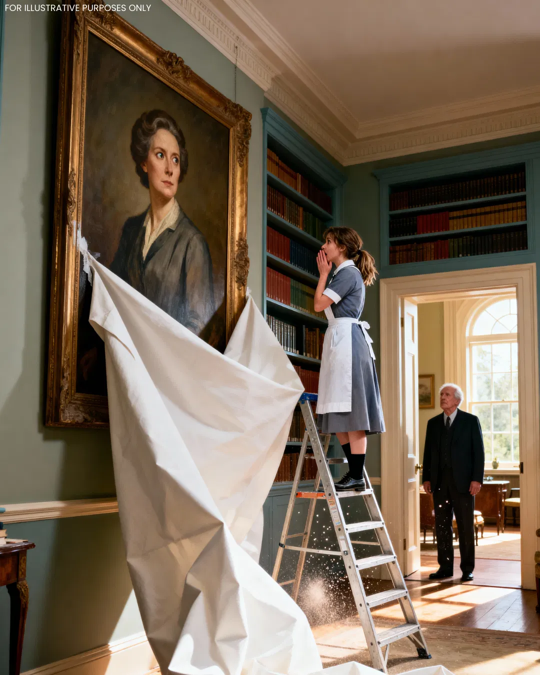 I Was Cleaning The Mansion Of The Richest Man In America And Found A Forbidden Painting Covered With A Sheet! When I Uncovered It. I Froze. It Was My 𝔻𝕖𝕒𝕕 Mother’s Face!