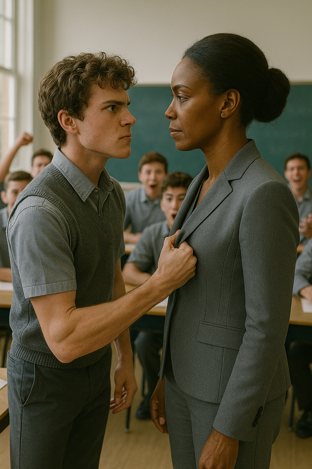 A Group of Cocky Students Thought They Could Humiliate Their Black Teacher… Until They Grabbed the Neck of a Woman Who Used to Be a Navy SEAL