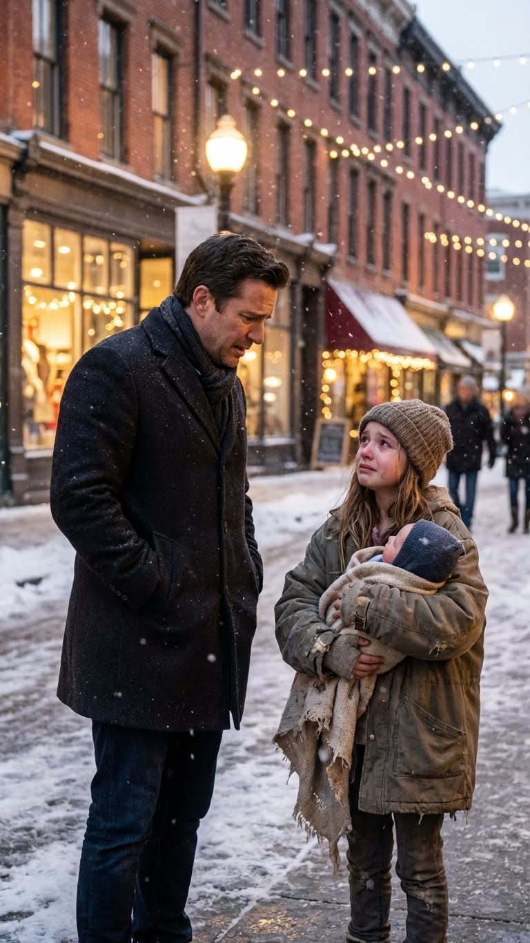 “Sir, could you please give me a carton of milk? I promise I’ll pay you back when I grow up.” Hearing those words, a billionaire made a choice that changed a little girl’s life—and reminded an entire city what compassion truly means.