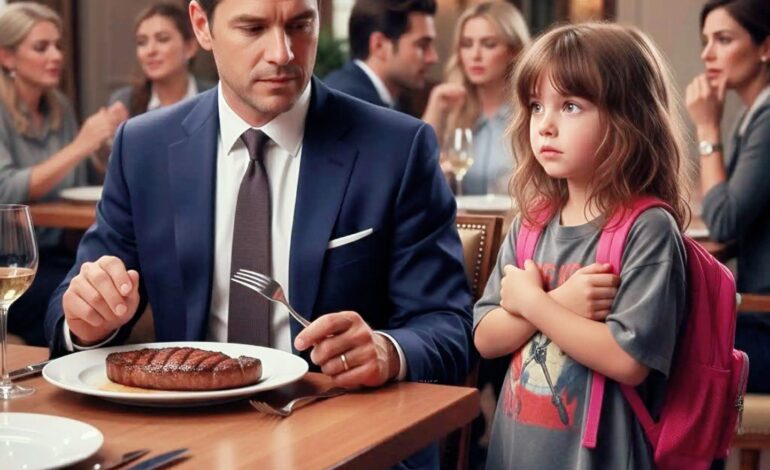 A Little Girl Walked Into an Upscale Restaurant and Whispered, “Sir… Can I Eat With You?” — What Happened Next Melted Everyone’s Heart