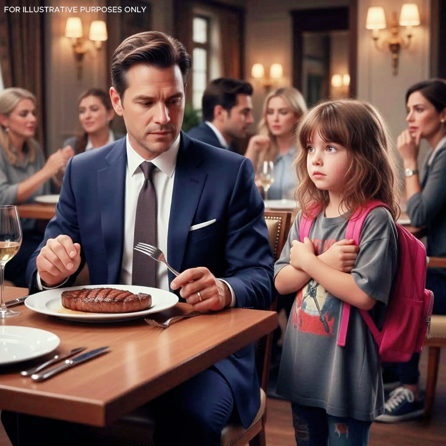 A Little Girl Walked Into an Upscale Restaurant and Whispered, “Sir… Can I Eat With You?” — What Happened Next Melted Everyone’s Heart