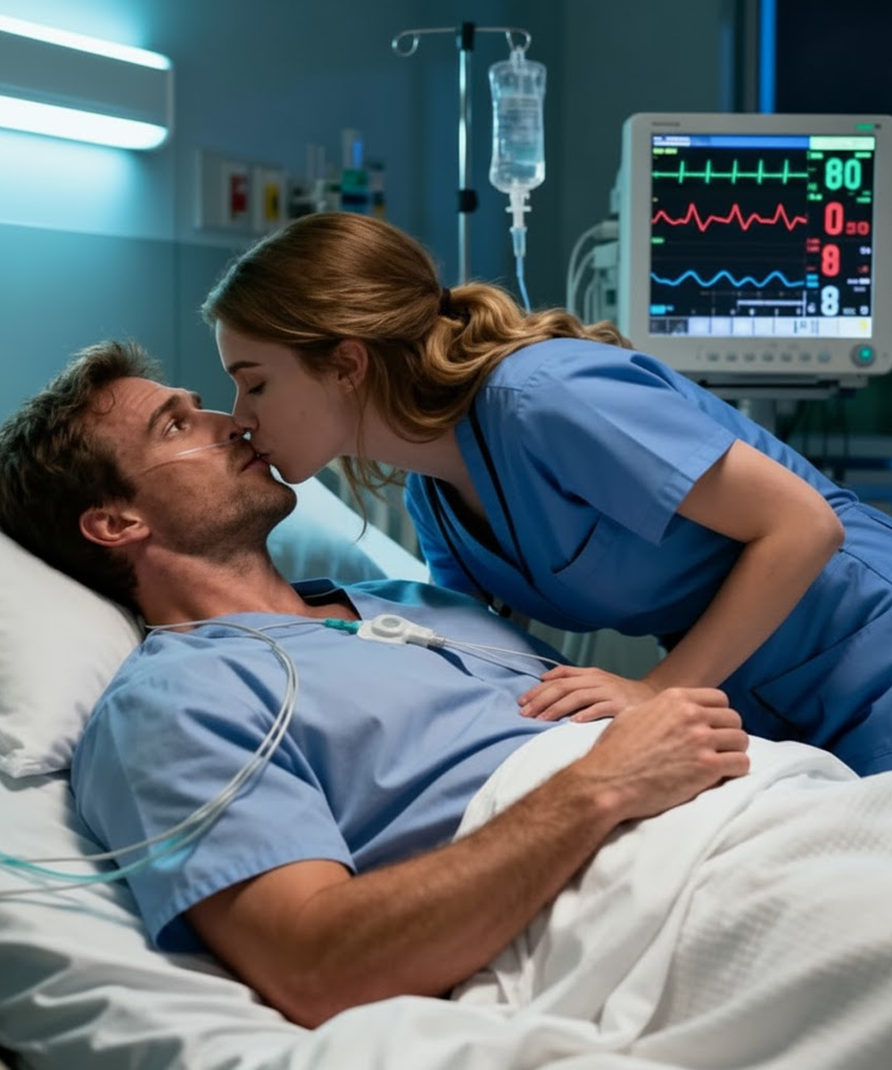 The Nurse Secretly Kissed a Handsome CEO Who Had Been in a Coma for Three Years, Believing He Would Never Wake Up — But the Moment Her Lips Touched His, He Opened His Eyes and Spoke Words That Changed Her Life Forever.