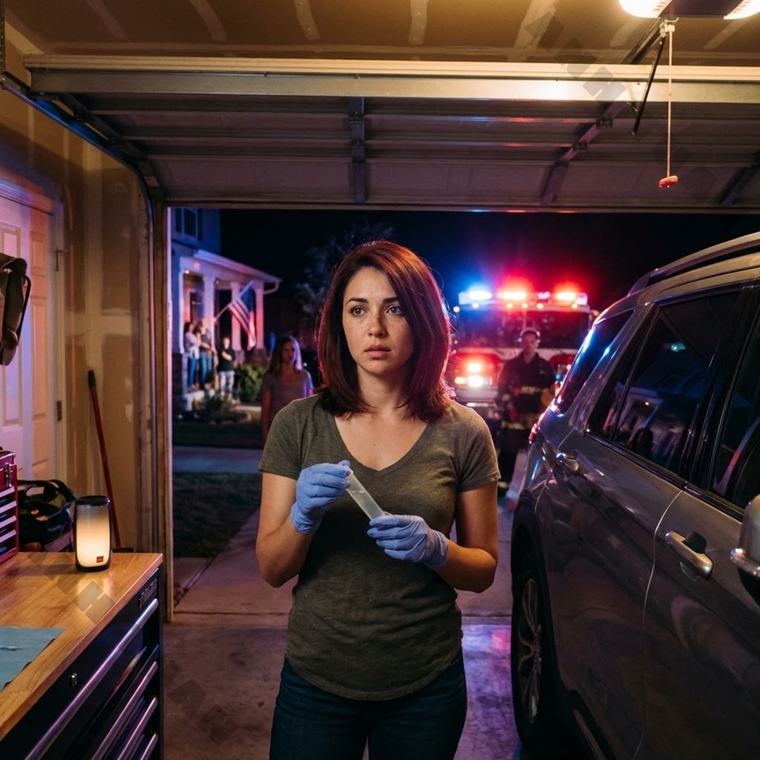 While cleaning my husband’s car, I found a tube of “weird gel” hidden under the seat. I didn’t confront him or start a fight. I quietly swapped it with something that looked exactly the same from the garage. Later that night, a strange noise, a panicked phone call, and flashing lights right outside our door sent the whole neighborhood into a frenzy, to the point that emergency responders showed up because of a mishap that was… hard to explain.