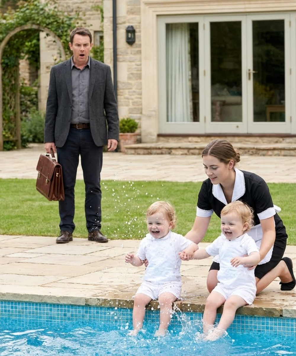 No one had ever seen the millionaire’s twins laugh.