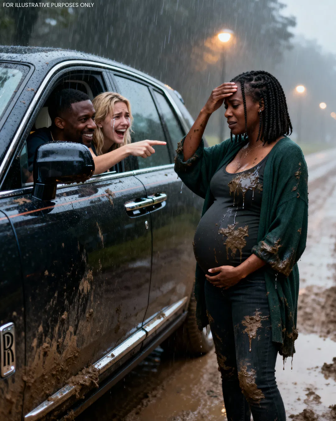Unaware his Pregnant Wife is now Married to a Billionaire, He Splashes Mud water on While Mistress..