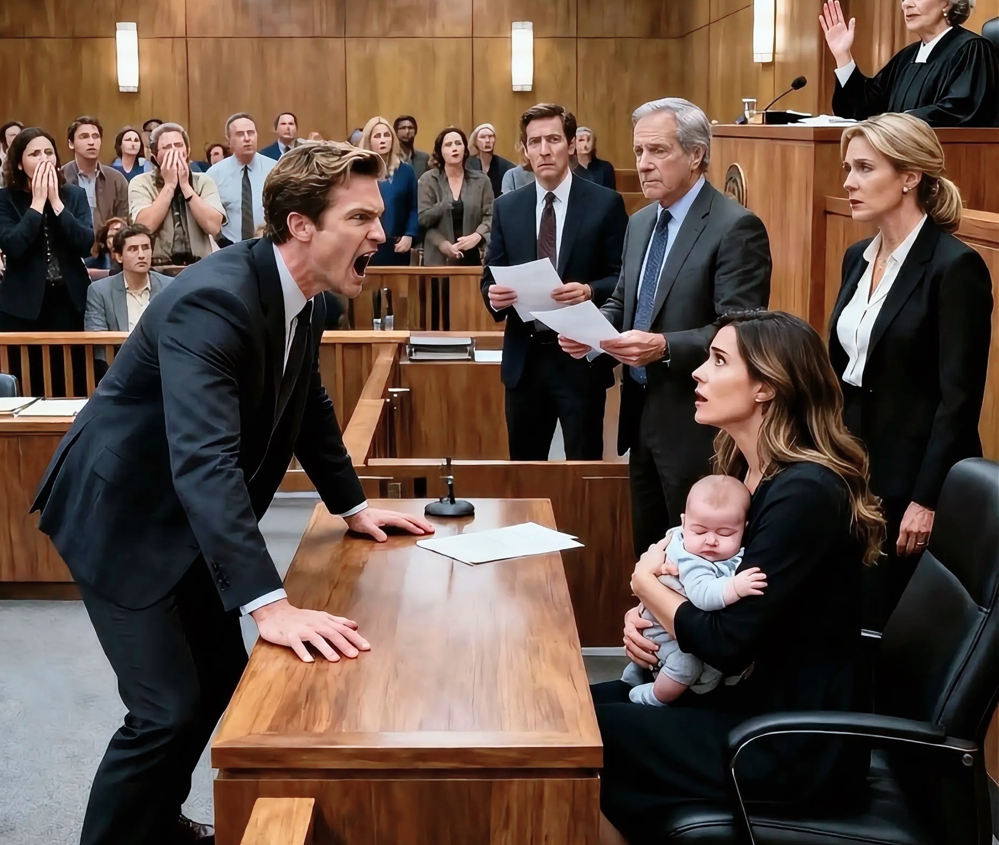 At Our Divorce Hearing, My Husband Pointed at Me Holding Our Son and Said, “Take Your Kid and Get Out” — Seconds Later, the Judge Changed Everything