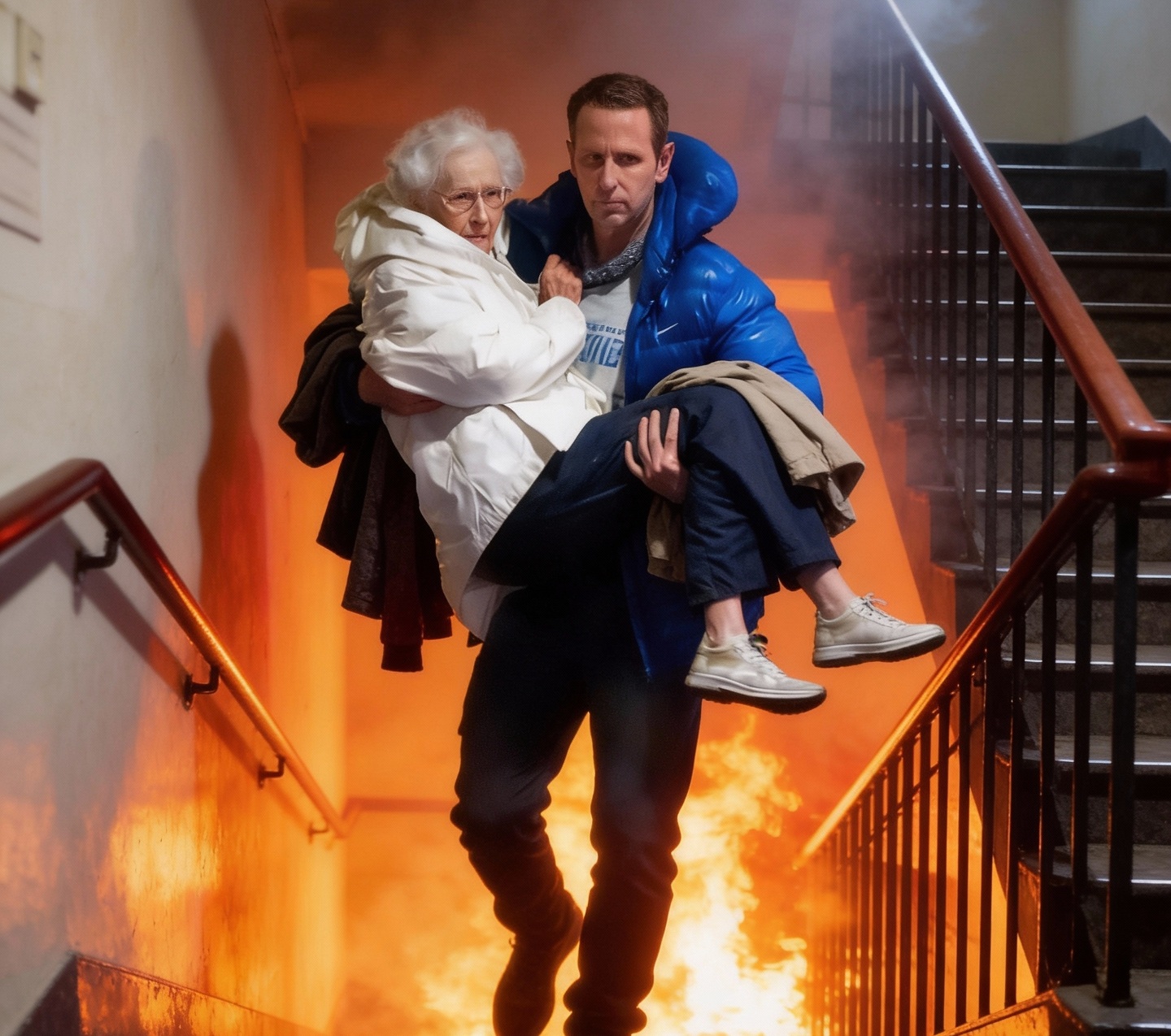 I Carried My Disabled Neighbor Down 9 Flights During a Fire—Two Days Later, a Man Banged on My Door and Screamed, “YOU’RE A DISGRACE!”