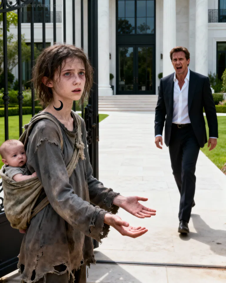 “Sir, Do You Need a Maid? I Can Do Anything, My Sister Is Hungry” – Homeless Girl Begs a Billionaire for Food — He Freezes After Seeing the Mark on Her Neck And Sh0cking Truth Revealed…