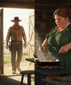 “I’m too fat, sir… but I know how to cook,” the young settler told the giant rancher.