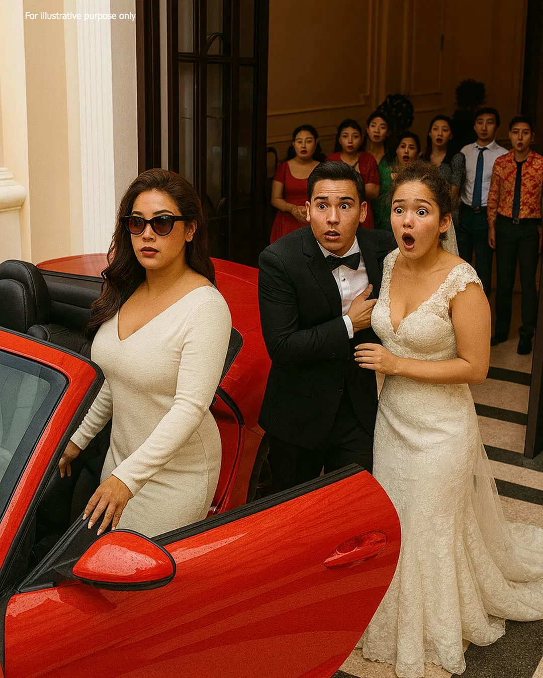 He sent his wife to the mental asylum to marry his lover, but right in the middle of the wedding she showed up in a supercar with a “gift” that destroyed everything…