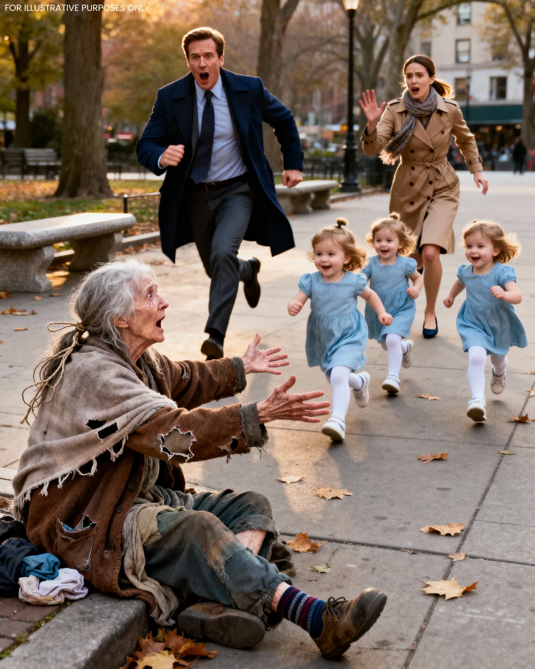 The millionaire’s triplet daughters were blind—until the old beggar woman changed everything