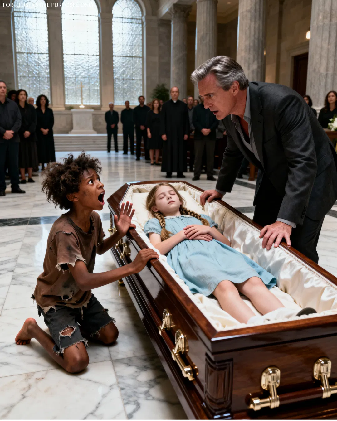 “Don’t ʙᴜʀʏ her! Your daughter is still alive!” — A homeless Black boy ran toward the casket and revealed a ᴛᴇʀʀɪғʏɪɴɢ secret that left the millionaire speechless…