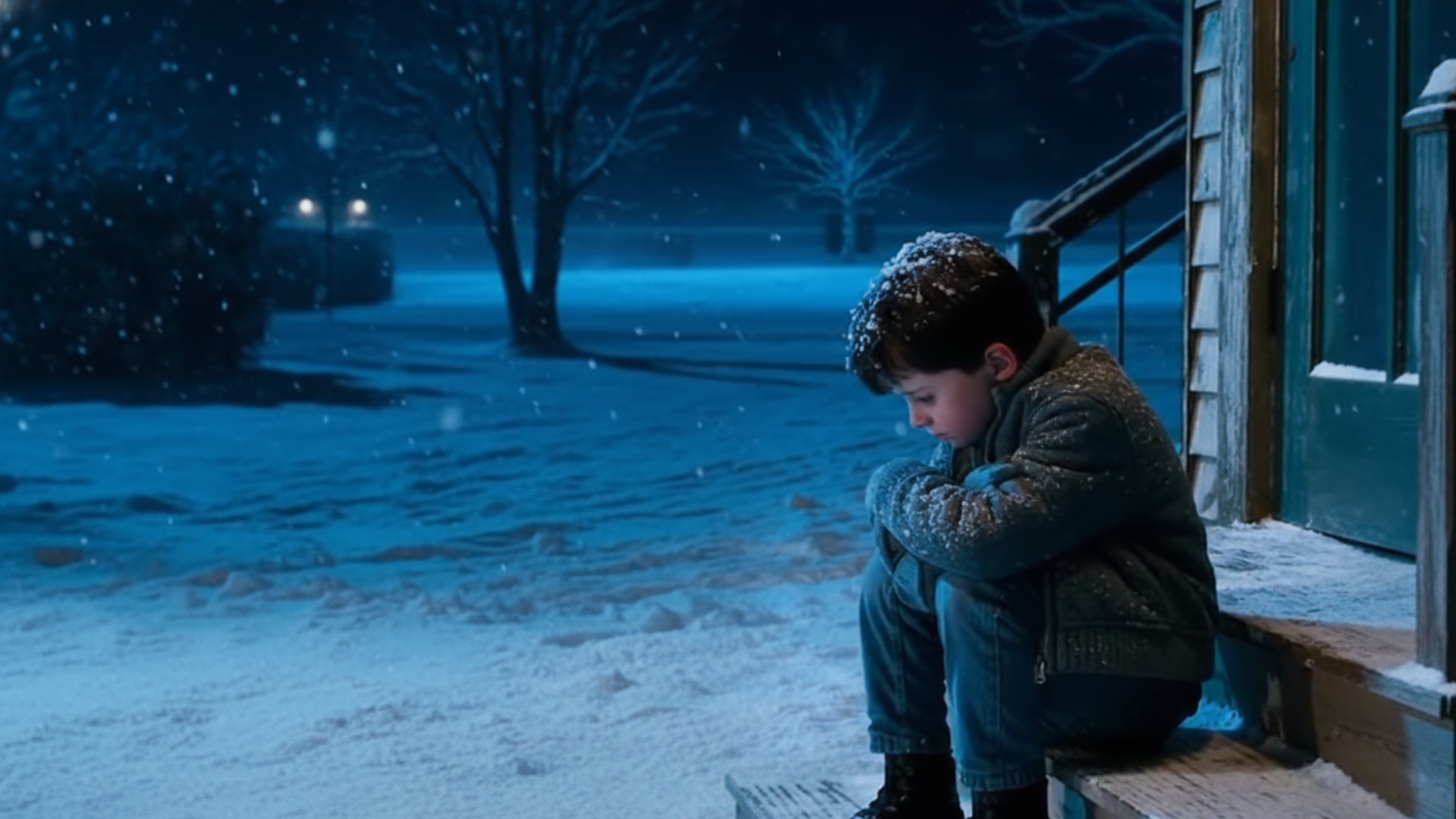A Little Boy Freezing on the Porch… Until That Door Finally Opened