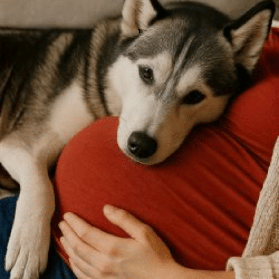 When I got pregnant, my dog kept resting on my belly but barked whenever my husband touched it. I thought she was jealous until I discovered the chilling truth she’d known all along.