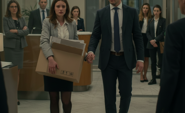 SHE WAS FIRED IN FRONT OF EVERYONE… UNTIL THE MILLIONAIRE APPEARED AND SAID, “SHE IS MY WIFE…”