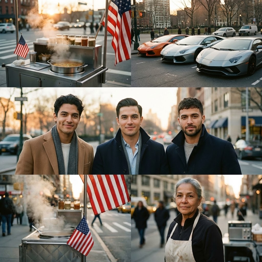 On a freezing evening, while everyone else walked past without a glance, an elderly woman quietly shared a warm meal with three homeless triplet boys at her small food cart.