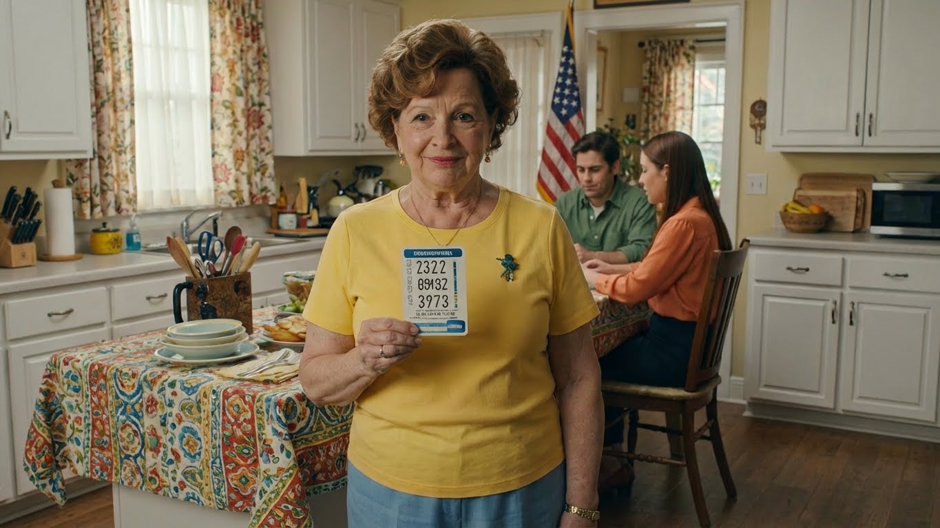 The Day I Finally Got Even  The day my greedy son and his wife won $53 million in the lottery, they kicked me out with the words, “We don’t need your pathetic pension cash anymore. Just go die somewhere else.” They went pale when I laughed and said, “Sweetie, did you even read whose name is on that lottery ticket?”  If you’re watching this, subscribe and let me know where you’re watching from.  Let me backtrack and tell you how we got to this delicious moment of justice.  Three weeks ago, on a gray December morning in Cedar Falls, Iowa, I was doing what I’d done every Friday for 32 years—buying my weekly lottery ticket at Murphy’s Corner Store. Same numbers I’d played since 1992. Same ritual, same hopeful little prayer to whoever might be listening upstairs.  My name is Dorothy Williams, but everyone calls me Dot. I’m 67, widowed two years now, and living in what my daughter-in-law Ashley likes to call “our guest room.” Though guests usually aren’t expected to hand over their entire social security check as rent.  “Morning, Mrs. Williams,” called Jimmy Murphy from behind the counter. At 25, he still remembered when I used to bring my son, Marcus, in for penny candy.  “The usual?”  “You bet.” I handed him my $5, watching as he printed my ticket. Those numbers—74, 23, 31, 45 with Powerball 18—they meant something. Seven for the day I married Harold. Fourteen for the day Marcus was born. Twenty-three for our wedding anniversary. Thirty-one for the house number where we raised our family. Forty-five for the years we had together. Eighteen for Marcus’s age when he graduated high school. So proud and full of promise.  Back then, I never imagined those numbers would become my weapon of mass destruction.  “Cross your fingers for me, Jimmy,” I said, tucking the ticket into my purse.  “Always do, Mrs. Williams. You’re due for some good luck.”  If only he knew how prophetic those words would be.  Walking home through the December chill, I passed the house Harold and I had shared for 43 years. The new owners had painted it yellow. Harold would have hated that. He always said, “Our white house with black shutters looked dignified, like a place where decent people lived and raised their children with respect and values.”  The irony wasn’t lost on me that I was now living with the child I’d raised in that dignified house, and he was treating me like an unwanted burden.  Ashley’s BMW was in the driveway when I reached what I supposed to call home now. Through the kitchen window, I could see her on her phone, gesturing wildly, probably talking to her sister about their next vacation or complaining about having to share their house with Marcus’s ancient mother.  I let myself in through the back door, hanging my coat on the hook by the laundry room—the same hook where Marcus used to hang his little league jersey, where Harold hung his work shirts. Where normal families hung their things because they belonged somewhere.  “Dot, is that you?” Ashley’s voice carried that particular edge it got when she was annoyed about something, which was most of the time these days.  “Just me,” I called back, though I wanted to add, “Sorry for existing in your precious house.” But I didn’t. I’d learned over these past two years that sometimes survival means keeping your mouth shut and your dignity intact, even when both are getting harder to maintain every day.  The day Harold died changed everything, though I didn’t realize it at first. Grief has a way of blinding you to the vultures circling overhead, especially when one of them is your own son.  Harold’s funeral was on a Tuesday in December 2022. The whole thing felt surreal. Forty-five years of marriage reduced to a 90-minute service and a luncheon with store-bought sandwiches. Marcus gave a lovely eulogy about his father being a good provider and family man. Ashley wore black and dabbed her eyes at appropriate moments, though I’d never seen her cry actual tears over anything that didn’t involve her credit card being declined.  “Mom, you can’t stay in that big house alone,” Marcus said as we drove home from the cemetery. “It’s not practical.”  I was staring out the window at the frozen farmland, thinking about how Harold and I used to drive this same route when we were courting. He’d hold my hand and talk about the house we’d buy, the children we’d raise, the life we’d build together. Practical had never been part of those conversations.  “I’ve been managing just fine for 65 years,” I replied. “I think I can handle a few more, but the upkeep, the lawn care, the snow removal,” Ashley chimed in from the front seat. “At your age, Dot, those things become dangerous. What if you fall? What if something happens and no one finds you for days?”  The concern in her voice sounded genuine. I almost believed it myself.  “Besides,” Marcus added, “We have plenty of room. The guest bedroom hardly gets used, and you could help with the grandkids when they visit.”  Help with the grandkids. That should’ve been my first clue.  Marcus and Ashley’s house was a sprawling colonial in the newer part of town, complete with a three-car garage and a kitchen island bigger than my first apartment. They’d bought it five years earlier, stretching their budget to what Ashley called the absolute limit, and what I privately thought was beyond their means.  But what did I know? I was just a widow with a paid-off house and 45 years of savings Harold had carefully tucked away.  The guest room was nice enough. Pale yellow walls, white furniture, a view of their perfectly manicured backyard. “It’ll be like a comfortable hotel,” Ashley said, plumping the pillows on the queen-sized bed. “Your own space, but with family nearby.”  The first month was actually pleasant. I cooked dinner most nights, did the housework without being asked, and kept to myself in my room when Marcus and Ashley needed privacy. They seemed grateful for the help, though I noticed they never offered to pay for groceries or utilities, despite my social security check going toward what Ashley euphemistically called household expenses.  By the second month, the requests started coming.  “Dot, could you watch Emma and Jake this weekend? Ashley and I need some couple time.”  “Dot, could you pick up our dry cleaning? You’re already going to the store.”  “Dot, could you handle the cable guy? We’re both at work, and someone needs to be here.”  Slowly, efficiently, I was being transformed from house guest to unpaid domestic staff. But I told myself it was temporary, just until I figured out my next move. Just until the grief wasn’t so raw. Just until I felt strong enough to live alone again.  I should have listened to Harold’s voice in my head—the one that always said, “Dorothy, when someone shows you who they are the first time, believe them.”  By summer, the mask had started slipping. Ashley’s requests became demands, and Marcus developed a talent for being conveniently absent when conflicts arose.  “Dot, we need to talk about the financial arrangement,” Ashley announced one morning over coffee. She’d laid out papers on the kitchen table like she was conducting a business meeting, which I suppose she was.  “What kind of arrangement?” I asked, though my stomach was already sinking.  “Living expenses, your share of utilities, food, household maintenance. It’s only fair that you contribute proportionally to what you use.”  The word “proportionally” should have been my second clue. Ashley had majored in business administration and loved to use corporate terminology to make personal conversation sound official and unavoidable. She slid a paper across the table, an itemized list of monthly expenses with my share highlighted in yellow: $800 for rent of the guest room, $200 for utilities, $300 for food and household supplies. $1,300 total, which happened to be exactly $50 less than my monthly social security check.  “This seems high,” I said carefully. “I’m only one person, and I’m gone several hours each day at the senior center.”  “But you’re using the kitchen, the bathroom, the laundry facilities,” Ashley countered. “And when Emma and Jake visit, you’re here for the whole weekend, which increases our costs significantly.”  Emma and Jake were Marcus’s children from his first marriage. They visited every other weekend, and I loved having them around. They were eight and ten, full of energy and questions, and the kind of innocent joy that made me remember why being a grandmother was supposed to be one of life’s great rewards.  Of course, Ashley had a different perspective on their visits.  “It’s exhausting having children in the house every other weekend,” she told her sister on the phone one day, not realizing I could hear from the laundry room. “And now with Dot here, too, it’s like I’m running a boarding house.”  I signed the financial agreement because what choice did I have? Finding an apartment at my age with only $50 a month left over for personal expenses wasn’t realistic. And Marcus seemed genuinely concerned about my welfare, even if his wife viewed me as a profit center.  “This is just temporary, Mom,” he assured me when I expressed doubt about the arrangement. “Until we figure out a long-term plan that works for everyone.”  The long-term plan, as it turned out, involved me becoming increasingly invisible and increasingly useful. By fall, I was doing all the shopping, most of the cooking, and all of the cleanup. When Emma and Jake visited, I was their primary caretaker, while Marcus and Ashley went out for romantic dinners or weekend getaways.  When they entertained Ashley’s friends, I was expected to serve drinks and appetizers, then disappear upstairs so the adults could have their sophisticated conversations.  The breaking point came in November during one of Ashley’s dinner parties. I’d spent the afternoon preparing appetizers and cleaning the house, then served drinks to her guests with a smile plastered on my face. As I was collecting empty glasses from the living room, I overheard Ashley talking to her friend Jennifer.  “It’s actually worked out perfectly,” Ashley was saying. “Dot handles all the domestic stuff, watches the kids when they’re here, and her social security covers most of her expenses. It’s like having live-in help, except she pays us for the privilege.”  Jennifer laughed. “That’s brilliant. You should write a book: How to Monetize Your Mother-in-law.”  Standing there with a tray full of dirty glasses, listening to my living situation being discussed like a clever business scheme, something crystallized inside me. This wasn’t temporary housing during a difficult transition. This wasn’t family helping family through tough times. This was exploitation, pure and simple.  But I didn’t say anything that night. I just carried the glasses to the kitchen, loaded the dishwasher, and went upstairs to my room. After all, I still had my weekly lottery ticket to look forward to. And sometimes, if you wait long enough, the universe has a way of evening the score.  December arrived with an early blizzard and Ashley’s announcement that they were converting the basement into a mother-in-law suite for me. She presented this like it was a wonderful upgrade, complete with a small kitchenette and a separate entrance.  “You’ll have so much more privacy,” she explained, spreading architectural drawings across the dining room table. “Your own space, your own entrance, almost like your own apartment.”  The basement. They wanted to move me to the basement. Marcus hovered nearby, looking uncomfortable but supportive.  “The contractor says it’ll be finished by spring, and you’ll have the kitchenette, so you won’t need to use the main kitchen as much.”  Translation: They wanted to isolate me completely. Eliminate even the minimal inconvenience of sharing common spaces with their house guest who paid them $1,300 a month for the privilege.  “What if I don’t want to move to the basement?” I asked.  Ashley’s smile tightened. “Well, Dot, we’ve been thinking about that, too. This arrangement has been working well, but we’re starting to feel like we need our space back as a couple. The basement suite would give you independence while keeping us all close.”  “And if I prefer to find somewhere else to live?”  The silence stretched uncomfortably. Finally, Marcus cleared his throat. “Mom, we’ve gotten used to having you here, your family, but if you wanted to explore other options, we’d understand.”  Other options. At my age, with $50 a month in discretionary income, my other options were limited to subsidized senior housing with a two-year waiting list or a studio apartment in the dodgiest part of town.  They had me trapped, and they knew it.  That Friday, I walked to Murphy’s Corner Store with more determination than usual. The snow was falling steadily, coating the sidewalks with a slippery layer of ice that made each step treacherous. But I was beyond caring about treacherous. My whole life had become treacherous.  “Rough weather for walking, Mrs. Williams,” Jimmy called as I stomped snow off my boots.  “I’ve walked through worse,” I replied, pulling my $5 from my purse. “Same numbers as always.”  As Jimmy printed my ticket, I found myself thinking about those numbers differently. Seven for the day I married Harold. Back when I was young and believed in happy endings. Fourteen for the day Marcus was born, when I thought I was raising a man who would respect and protect his family. Twenty-three for our wedding anniversary, celebrating decades of partnership and mutual support. Maybe it was time for those numbers to represent something new.  I tucked the ticket into my wallet, right behind Harold’s old driver’s license that I couldn’t bring myself to throw away.  “Cross your fingers for me, Jimmy,” I said, same as always.  “Always do, Mrs. Williams. This could be your week.”  Walking home through the snow, I passed a group of teenagers sledding down the hill behind the elementary school. Their laughter echoed across the frozen landscape. Pure joy without any undercurrent of calculation or manipulation.  I remembered Marcus at that age, how he’d spend hours building snow forts and refused to come inside even when his clothes were soaked through and his lips were blue with cold. Where had that boy gone? When had he become someone who could look his mother in the eye and explain why moving her to the basement was really for her own good?  Back at the house, Ashley was in the kitchen on the phone with the contractor. “Yes, we need the cheapest options for everything,” she was saying. “It doesn’t need to be fancy. It’s just for one elderly person.”  Just one elderly person. That’s what I’d become in my son’s house. Not Dorothy Williams, who’d raised two children and buried one husband and survived 67 years of joys and sorrows and everything in between. Just one elderly person to be managed as efficiently and inexpensively as possible.  I went upstairs to my room while I still had an upstairs room and sat by the window, watching the snowfall. In my purse, my lottery ticket waited patiently, carrying those familiar numbers that had never let me down, even when everyone else had.  Sometimes the universe takes its time preparing justice. But when it arrives, it arrives completely.  The winning numbers were announced Friday night at 10:59 p.m. on Channel 7. I was in bed reading a library book about a woman who inherited a mysterious house when the lottery segment came on during the late news.  Tonight’s Powerball jackpot was $53 million.  The perky blonde anchor announced the winning numbers are 7, 14, 23, 31, 45, and Powerball 18.  For a moment, my brain refused to process what I’d heard. Those were my numbers. My exact numbers, the ones I’d been playing faithfully for 32 years.  I fumbled for the remote, rewinding the DVR to hear the announcement again. 7, 14, 23, 31, 45, and Powerball 18.  My hands were shaking as I reached for my purse, pulling out the lottery ticket with fingers that suddenly felt arthritic and clumsy.  There they were, printed in black and white. 7, 14, 23, 31, 45, PB 18, $53 million.  I sat there staring at the ticket, waiting for the reality to sink in.  After 32 years of hope and $5 investments, I had finally won. Not just one, I had won big.  My first instinct was to run downstairs and tell Marcus and Ashley, share the incredible news with family, celebrate this life-changing moment together.  Then I remembered where I was sitting and why—and how I’d gotten there.  In their house, paying them $1,300 a month rent while serving as unpaid domestic help and child care, scheduled to be moved to the basement in the spring because my presence in their lives had become inconvenient.  Maybe I should keep this information to myself for a little while, just until I figured out what winning $53 million meant for my future.  I slipped the ticket back into my wallet and turned off the TV.  Sleep was impossible, but I lay in the dark for hours thinking. By dawn, I had the beginnings of a plan.  Saturday morning arrived with typical chaos. Emma and Jake were visiting for the weekend, which meant Ashley would disappear to get her nails done while I supervised breakfast, entertainment, and general child management.  “Morning, Dot,” Ashley said, already dressed in her workout clothes. “I’m heading to yoga, then the salon. Can you handle the kids?”  “Of course,” I replied, same as always. Marcus was in his office catching up on work emails before his golf game. The children were in the living room, still in their pajamas, arguing about what to watch on TV.  It was during this perfectly ordinary Saturday morning chaos that Ashley decided to tidy up the kitchen, which included emptying my purse to look for the grocery store coupons I’d clipped earlier in the week.  “Dot, where did you put those cereal coupons?” she called, rifling through my belongings.  “They should be in the side pocket,” I called back, focused on mediating the TV remote dispute between Emma and Jake.  “Found them. And oh my goodness, what is this?”  Something in Ashley’s voice made me look up. She was standing by the kitchen counter holding my lottery ticket, her face pale with shock.  “Is this—Did you buy a lottery ticket?”  My stomach dropped, but I kept my expression neutral.  “I buy one every week. Same numbers for 32 years.”  Ashley was staring at the ticket like it was radioactive.  “Dot. Do you know what the winning numbers were last night?”  Before I could answer, she was grabbing her phone, frantically Googling.  “Oh my god. Oh my god, Marcus!” Her shriek brought Marcus running from his office. Golf shirt half-buttoned, hair still messy from sleep.  “What’s wrong? Is someone hurt?”  “The lottery ticket,” Ashley thrust the ticket at him with trembling hands. “Look at the numbers. Look at last night’s drawing.”  Marcus took the ticket, frowning as he read the numbers. His frown deepened as Ashley showed him her phone screen with the winning combination.  The silence in the kitchen stretched like taffy, broken only by Emma, asking if anyone was going to make pancakes.  Finally, Marcus looked up at me, his expression unreadable.  “Mom, do you realize what this means?”  I realized exactly what it meant. The only question was whether they did.  The next hour was pure chaos, and I watched it all unfold from my seat at the kitchen table like I was viewing someone else’s life through a window.  Ashley was pacing the kitchen, phone pressed to her ear, talking to what sounded like every person in her contact list.  “53 million. Yes, million. We won the lottery. We won.”  That was interesting. Marcus had taken the ticket from Ashley and was examining it like a forensic expert, comparing the numbers on his phone screen over and over.  “This is real,” he kept muttering. “This is actually real.”  Emma and Jake, sensing something momentous was happening, had abandoned their TV dispute and were standing in the kitchen doorway, eyes wide with confusion and excitement.  “Are we rich now?” Emma asked.  “We’re very rich, sweetheart,” Ashley said, scooping her up for a spin around the kitchen. “We’ll never have to worry about money again.”  I found myself thinking about Harold, wondering what he would make of this scene. Probably something dry about chickens counting themselves before they hatched. Harold had always been cautious about assuming outcomes before understanding all the variables.  “Mom,” Marcus said, still clutching the ticket. “We need to call a lawyer and a financial adviser and probably an accountant. There are taxes to consider and claiming procedures and we should probably call that contractor and upgrade the basement plans.”  Ashley interrupted. “I mean, if we’re millionaires, we don’t need to go with the cheapest options anymore.”  The basement again. Even in the midst of what they thought was life-changing good fortune, they were still planning to move me to the basement.  “Actually,” Ashley continued, her voice taking on that particular tone she used when she was working through a problem. “We should probably think bigger than the basement. I mean, with this kind of money, we could buy a bigger house, something with a proper mother-in-law wing, or,” her voice brightened, “we could look into one of those nice senior communities for Dot, the expensive ones where they have activities and medical care and everything.”  Ah, there it was. The money was going to buy them a more elegant way to get rid of me.  Marcus nodded enthusiastically. “That’s a great idea, Mom. You’d probably be happier with people your own age, right? And we could afford one of the really nice places now.”  I watched my son and daughter-in-law make plans for my future. Using money they assumed belonged to them to solve a problem they’d created by treating me like an inconvenience.  The irony was so perfect it almost made me laugh.  “There’s just one small detail we should probably address,” I said quietly.  Both of them turned to look at me, expressions expectant and slightly impatient, like parents listening to a child who was interrupting adult conversation.  “The lottery ticket,” I continued calmly, “is in my name.”  The silence that followed was different from before. This wasn’t the shocked silence of unexpected good news. This was the horrified silence of people realizing they’d made a terrible assumption.  “What do you mean?” Ashley asked slowly.  I held out my hand, and after a moment’s hesitation, Marcus placed the ticket in my palm.  “I mean,” I said, looking down at the familiar numbers that had just transformed from hope into power, “that I bought this ticket with my money, from my purse, using the numbers I’ve played for 32 years, which makes it mine.”  Ashley’s face went through several fascinating color changes.  “But, but you live here. We’re family. That money, it changes everything for all of us.”  “No,” I said, standing up from the kitchen table with more dignity than I’d felt in two years. “It changes everything for me.”  The look of dawning realization on their faces was something I knew I’d treasure for years to come. The moment they understood that their unpaid housekeeper, their soon-to-be basement dweller, their convenient source of monthly rent money, had just become independently wealthy, and they were about to find out that $53 million could buy a lot more than a nice house. It could buy freedom. It could buy justice. And it could buy the most satisfying revenge a mother had ever served to ungrateful children.  The kitchen fell so quiet I could hear the refrigerator humming and Emma whispering to Jake in the living room.  Marcus and Ashley stood frozen like someone had just announced that gravity was optional.  “Mom,” Marcus said carefully. “Let’s not get ahead of ourselves here.”  “Yes, technically the ticket is in your name, but we’re family. We share things. We support each other.”  I almost laughed out loud.  “Support each other? Like when they supported me by charging me $1,300 a month to live in their guest room or when they supported me by planning to move me to the basement?”  “You’re absolutely right,” I said sweetly. “We do support each other, which is why I’ve been supporting you with my social security check every month while doing all your housework and child care for free.”  Ashley’s business brain was working overtime. I could see it in her eyes. She was calculating, strategizing, looking for an angle.  “Dot. Honey,” she said using the voice she reserved for her most important clients. “I think there’s been a misunderstanding about our living arrangement, the monthly contribution you make. That’s not rent. That’s just your share of household expenses. We’ve never thought of you as a tenant.”  “Is that so?” I tucked the lottery ticket back into my wallet with deliberate care.  “Then I suppose you won’t mind if I stop contributing to household expenses immediately since I’m family, not a tenant.”  Marcus stepped forward, hands raised like he was dealing with a potentially dangerous animal.  “Mom, let’s all take a breath here. This is huge news. Life-changing news. We need to think through the implications carefully.”  “Oh, I’ve been thinking,” I said, “for about eight hours now since I saw those numbers last night, and I’ve come to some interesting conclusions.”  Ashley’s fake smile was starting to crack around the edges.  “What kind of conclusions?”  “Well, for starters, I concluded that $53 million is enough money to live very comfortably for the rest of my life without depending on anyone else for housing.”  The temperature in the room seemed to drop 10°.  “You’re not serious,” Ashley whispered.  “You wouldn’t just leave. Not after everything we’ve done for you.”  “Everything they’d done for me. Like taking my money every month while treating me like hired help. Like planning to move me to the basement because my presence in their lives had become inconvenient. Like discussing my living situation at dinner parties as if I were a clever business investment.”  “I’m very serious,” I said. “In fact, I’m planning to call the lottery office first thing Monday morning to claim my prize, and then I’m going to start looking for a place of my own.”  Marcus was starting to panic. I could see it in the way he kept running his hands through his hair.  “Mom, you can’t make decisions like this when you’re emotional. This is too big, too complicated. You need help managing this kind of money.”  “From who? You?”  “Yes. From us? We’re your family.”  I looked at my son. Really? Looked at him and saw a stranger.  “When your father was dying, do you know what he made me promise?”  Both of them went very still.  He made me promise that I wouldn’t let anyone take advantage of my kindness. He said people would try, especially family, because they’d assume I was too polite or too weak to stand up for myself.  The silence stretched until Ashley finally cleared her throat.  “Dot. I think you’re overreacting to what was basically a miscommunication.”  “Am I?” I reached into my purse and pulled out a small notebook.  “Let me share some numbers with you.”  Over the past year, I’ve paid you $15,600 in household expenses. I’ve provided approximately 1,200 hours of unpaid child care. I’ve done roughly 800 loads of laundry, cooked about 300 meals, and cleaned this house from top to bottom every week.  Ashley’s face was getting redder with each number.  In return, you’ve given me a guest room that you’re planning to relocate to the basement and the privilege of listening to you discuss my living arrangements as entertainment for your dinner parties.  “That’s not fair,” Marcus protested.  “We’ve provided you with a home.”  “You’ve provided me with room and board in exchange for payment and labor that exceeds what you provided by about $20,000. That’s not generosity, son. That’s exploitation.”  The word hung in the air like smoke.  “And now,” I continued, standing up and smoothing my sweater, “I have the resources to explore other options.”  Sunday morning arrived with Ashley in full crisis management mode. She’d obviously spent the night strategizing because she greeted me at the breakfast table with a three-ring binder and her most professional smile.  “I’ve been doing some research,” she announced, opening the binder to reveal printed articles about lottery winners. “Did you know that 70% of lottery winners go bankrupt within 5 years?”  I poured myself coffee and settled in to watch the show.  “Is that so?”  “Absolutely. The statistics are terrifying. Poor financial decisions, bad investments, family members taking advantage. It’s a complete disaster for most people.” She flipped through pages of highlighted text. “That’s why you need professional guidance. Family guidance.”  Marcus appeared in the doorway, looking like he hadn’t slept well.  “Mom, Ashley’s right. This is way too big for any one person to handle alone, especially someone your age,” Ashley added helpfully.  “No offense, Dot, but managing $53 million requires expertise in tax law, investment strategy, estate planning. It’s incredibly complex.”  I took a sip of coffee and studied their earnest faces. They’d clearly spent considerable time preparing this intervention, working out their talking points and strategy. It was almost touching how much effort they were putting into convincing me I was incompetent.  “You’ve given this a lot of thought,” I observed.  “We care about you,” Marcus said. “We don’t want to see you make mistakes that could ruin your financial security.”  “What kind of mistakes?”  Ashley leaned forward, sensing an opening.  “Well, for instance, buying a house without understanding the tax implications or making large purchases without considering how they affect your long-term cash flow or trusting the wrong people with your money.”  The wrong people, I repeated, like who?  “Like financial advisers who charge huge fees or investment managers who push risky products or—”  “Or family members who might try to take advantage of your generosity,” Ashley said, apparently without any sense of irony.  I set down my coffee cup with deliberate precision.  “Ashley, let me ask you something. When I moved in here, did you research the average cost of assisted living facilities in our area?”  Her eyes flickered with something that might have been guilt.  “I—what do you mean?”  “I mean, did you look up what it would cost me to live somewhere else so you could price my room and board competitively?”  Marcus shifted uncomfortably.  “Mom, we never thought of it that way.”  “Because I did some research myself yesterday,” I continued. “The average cost of a private room in a quality assisted living facility around here is about $1,800 a month. That includes meals, housekeeping, activities, and medical support.”  Ashley was very quiet now.  “You’ve been charging me $1,300 for a guest room and the privilege of doing my own housework, cooking, and child care. That’s not family helping family. That’s a business arrangement and not even a fair one.”  “It’s not about money,” Marcus said desperately.  “It’s about family, about staying together.”  “Is it?”  “Then why were you planning to move me to the basement?” Neither of them had an answer for that.  I closed Ashley’s binder and slid it back across the table.  “I appreciate your concern about lottery winners going bankrupt, but I think you’re worried about the wrong person making poor financial decisions.”  Ashley’s professional composure was starting to crack.  “What’s that supposed to mean?”  “It means that in the past year, I’ve been subsidizing your lifestyle to the tune of about $20,000. Meanwhile, you’ve been planning home renovations, taking vacations, and buying new furniture while charging your elderly mother-in-law market-rate rent for substandard accommodations.”  Marcus looked genuinely confused.  “Substandard? Mom? This is a nice house with no privacy, no independence, and a landlord who treats me like domestic help.”  I stood up from the table.  “But that’s all about to change.”  “Where are you going?” Ashley asked sharply.  “To call my lawyer.”  The look of panic that crossed both their faces was something I’d remember for a long, long time.  By Monday afternoon, news of my lottery win had spread through Cedar Falls like wildfire. Jimmy Murphy had apparently put two and two together when he saw the winning numbers announced, and by noon, there were three news vans parked outside Marcus and Ashley’s house.  I watched from my bedroom window as reporters knocked on the front door, asking for interviews with the mystery millionaire. Ashley had taken to answering the door with her hair perfectly styled and her brightest smile, clearly hoping to be featured in the coverage.  “Mrs. Williams is resting and not available for comment right now,” she told the Channel 7 reporter. “But as her family, we’re just so excited for this blessing in all our lives.”  All our lives. That phrase was becoming Ashley’s favorite.  My phone had been ringing constantly since 10:00 a.m. Old friends from church, former co-workers from the insurance office where I’d worked before retirement, even my cousin Patricia from Minnesota. Everyone wanted to congratulate me, share in my excitement, and inevitably ask what I was planning to do with the money.  What I was planning to do was meet with David Richardson, the lawyer Harold and I had used for our wills and estate planning. David was expecting me at 2:00, and I was looking forward to the conversation.  “Dot. You can’t leave the house right now,” Ashley said, intercepting me as I headed for the front door with my purse and car keys.  “There are reporters everywhere. They’ll mob you.”  “I have an appointment,” I replied calmly.  “Can’t it wait? At least until the media attention dies down?”  Marcus appeared beside his wife, both of them blocking my path like concerned bodyguards.  “No, it can’t wait. Mom, be reasonable. You’re not equipped to handle this kind of media circus. Let us help you navigate this.”  “Navigate” — another one of Ashley’s corporate terms.  “I’ve been navigating my own life for 67 years,” I said. “I think I can manage a walk to my car.”  But when I opened the front door, I understood their concern. There were indeed reporters crowding the front yard, cameras and microphones at the ready. The moment they saw me, they surged forward like a pack of excited puppies.  “Mrs. Williams, how does it feel to win $53 million? What are you planning to do with the money? Is it true you’ve been playing the same numbers for over 30 years?”  I paused on the front step, looking out at the sea of expectant faces. Behind me, I could feel Marcus and Ashley hovering, probably hoping I’d retreat back into the house, where they could continue their campaign to manage my newfound fortune.  Instead, I straightened my shoulders and walked down the front steps with as much dignity as I could muster.  “I’m very grateful for this blessing,” I told the reporters, stopping beside my car. “As for what I’m planning to do with the money, I’m going to use it to live independently and make my own choices for the first time in 2 years.”  What do you mean by that, Mrs. Williams?  I looked back at the house where Marcus and Ashley stood, framed in the doorway, and something settled into place inside me. Something that felt like clarity and strength and long-overdue honesty.  “I mean that sometimes in life you discover that the people you trust most have been taking advantage of your kindness, and sometimes the universe gives you the resources to do something about it.”  The reporters sensed a story brewing, pressing closer with their microphones.  “Can you elaborate on that?”  “I’ve been living with my son and daughter-in-law for the past 2 years, paying them $1,300 a month in rent while providing unpaid domestic and child care services. They were planning to move me to their basement because my presence in their main living space had become inconvenient. I could hear Ashley’s sharp intake of breath from the doorway, but now that I have the means to live independently, I’ll be finding my own place, somewhere I can be a guest when I visit my son rather than a paying tenant in his home.”  “Are you saying your own family was taking advantage of you financially?”  I looked directly into the nearest camera, thinking about all the other elderly people who might be watching. People who might be in similar situations with their own families.  “I’m saying that family should be about love and respect, not business arrangements. And I’m saying that it’s never too late to stand up for yourself, no matter what your age.”  The questions came faster after that, but I’d said what I needed to say.  I got into my car and drove away, leaving Marcus and Ashley to deal with the media circus I’d just created. In my rearview mirror, I could see Ashley frantically trying to manage the situation, probably spinning some story about misunderstandings and family dynamics.  But the truth was already out there being broadcast across three counties, and I was just getting started.  David Richardson’s law office was a welcome refuge from the media chaos. At 75, David had the kind of calm, methodical approach that came from 40 years of helping people navigate life’s complications.  “Dorothy,” he said, rising from behind his desk with a warm smile. “Congratulations, Harold would be so proud.”  “Thank you.”  I settled into the familiar leather chair where Harold and I had sat so many times discussing wills and insurance policies and all the practical details of a shared life.  “I saw the news coverage,” David continued, his expression growing serious. “Quite a statement you made to those reporters. Was it too much?”  “Not at all. Sometimes the truth needs to be spoken plainly.”  He opened a file folder and pulled out a yellow legal pad.  “Now, let’s talk about protecting your interests.”  “Have you claimed the prize yet?” he asked.  “I’m planning to drive to Des Moines tomorrow to meet with the lottery officials.”  “Good. I’d recommend taking the annuity rather than the lump sum for tax purposes, and we’ll need to set up some trusts, maybe a charitable foundation if you’re interested in philanthropy.”  We spent the next hour discussing financial strategies, tax implications, and estate planning. David explained everything in terms I could understand, never once suggesting that the decisions were too complex for me to comprehend.  It was while we were discussing living arrangements that David dropped his own bombshell.  “Dorothy, there’s something I need to tell you. Something Harold made me promise to keep confidential unless specific circumstances arose.”  My stomach tightened. “What kind of circumstances?”  “If your family ever tried to take advantage of you financially,” David opened another file, this one thick with documents. “Harold was more aware of Marcus and Ashley’s situation than you realized.”  “What do you mean?”  “He knew they were living beyond their means. He also suspected they were already planning to have you move in with them after his death, not out of love, but out of financial necessity.”  The room seemed to tilt sideways.  “Harold knew.”  “He hired a private investigator to look into their finances about 6 months before he died. He was worried about what would happen to you.”  David pulled out a folder of documents.  “Marcus and Ashley are in significant debt. Dorothy, credit cards, car loans, their mortgage is underwater. They’ve been living on borrowed money for years.”  I stared at the papers, seeing columns of numbers that painted a picture of financial recklessness and desperation.  “Harold wanted you to have this information if you ever needed it to protect yourself,” David continued. “He also wanted you to know about the insurance policy.”  “What insurance policy?”  David smiled sadly. “The one he took out specifically to ensure you’d have resources if Marcus and Ashley became a problem. $500,000 paid directly to a trust account in your name. It’s been sitting there earning interest for 2 years waiting for you to need it.”  $500,000. Harold had been protecting me from beyond the grave.  “He knew,” I whispered. “He knew this would happen. He loved you enough to prepare for it.”  David closed the file gently.  “The question now is what you want to do with this information.”  I thought about Marcus standing in the doorway that morning, blocking my path while insisting he only wanted to help me. I thought about Ashley with her binders full of statistics about lottery winners going bankrupt, positioning herself as my savior while she’d been bleeding me dry for two years.  I thought about Harold, who’d spent his final months not just fighting cancer, but fighting to protect me from our own son.  “David,” I said finally, “I want to have a family meeting.”  Tonight, I want Marcus and Ashley to understand exactly what their financial situation looks like and exactly how much their mother-in-law knows about it.  “Are you sure? Once you reveal this information, there’s no going back.”  I stood up from the leather chair, feeling stronger and more determined than I had in years.  “David, I’ve spent 2 years being treated like a convenient source of income by people who were supposed to love me. My husband saw this coming and tried to protect me. I think it’s time Marcus and Ashley learned what happens when you underestimate a Williams woman.”  The look of admiration in David’s eyes told me everything I needed to know. Harold would indeed be proud.  The family meeting was scheduled for 7:00 p.m.  I’d spent the afternoon preparing with David’s help, organizing documents, and planning exactly what I needed to say.  Marcus and Ashley thought they were coming to discuss my emotional outburst with the reporters and find a way to manage the media attention going forward. They had no idea they were walking into a reckoning.  Ashley arrived first, armed with printed articles about lottery winners who’d been swindled by family members and a laptop full of spreadsheets showing how they could properly manage my windfall.  Marcus brought a bottle of wine and his most conciliatory expression.  “Mom, about what you said to those reporters,” Marcus began as they settled into the living room. “We understand you were overwhelmed.”  “I wasn’t overwhelmed,” I interrupted calmly. “I was finally telling the truth.”  Ashley opened her laptop with practiced efficiency. “Dot. We’ve prepared a comprehensive financial plan that addresses all your concerns while ensuring your long-term security.”  Before we discuss my financial security, I said, reaching for the folder David had given me, “I think we should discuss yours.”  I placed the first document on the coffee table between us.  Marcus glanced down at it, and the color drained from his face.  “What is this?” Ashley asked, though her voice suggested she already knew.  “It’s a complete financial profile of your household compiled by a private investigator your father hired before he died.”  I watched both of them go very, very still.  “He was worried about what would happen to me.”  So, he did some research into your circumstances.  Marcus was staring at the papers like they might catch fire.  “Dad hired an investigator to spy on us to protect me,” he whispered. “Which, as it turns out, was necessary.”  I pulled out another document.  “You owe $47,000 in credit card debt across six different cards. Your mortgage is underwater by $32,000. You have two car loans totaling $18,000. And Ashley, your business has been operating at a loss for 8 months.”  Ashley’s professional composure cracked completely.  “How dare you invade our privacy the same way you invaded mine when you decided I was too incompetent to manage a lottery ticket I bought with my own money?”  I kept my voice level, almost conversational.  “For 2 years, you’ve been using my social security payments to service your debt while positioning me as a grateful dependent who should be thankful for your generosity.”  Marcus found his voice.  “Mom, everyone has financial challenges.”  “Not everyone charges their widowed mother $1,300 a month to live as unpaid domestic help while planning to move her to the basement.”  I placed another document on the table.  “This is a breakdown of what my living situation has actually cost me versus what it would cost to live independently. You’ve been overcharging me by about $600 a month while extracting approximately $1,500 worth of unpaid labor.”  The silence that followed was profound.  “That’s over $25,000 a year you’ve been taking from me,” I continued. “$50,000 over two years from your own mother.”  While you were planning to isolate me further by moving me to your basement, Ashley was crying now. But I noticed they were the kind of tears people cry when they’re caught, not when they’re sorry.  “We never meant for it to be like that,” Marcus said desperately. “We just—we needed help, and you were family—and—and you thought I was too old and too grateful to figure out what you were doing.”  I stood up, feeling lighter than I had in months.  “But your father knew. He saw through both of you, and he made sure I’d have the resources to protect myself when I finally realized what was happening.”  I placed the final document on the table.  “This is notification of a trust fund Harold established for me 2 years ago. $500,000 earning interest, waiting for me to need it.”  He also left instructions with David Richardson to monitor your financial situation and intervene if necessary.  Marcus was shaking his head like he could make the truth disappear.  “I don’t understand.”  “Dad never said anything because he hoped he was wrong about you. He hoped that when the time came, you’d treat me with the love and respect he’d taught you to show family.”  I picked up my purse and headed for the door.  “Instead, you treated me like a business opportunity.”  “Where are you going?” Ashley called after me.  “To start my new life. I’ve put a deposit on a beautiful apartment at Metobrook Senior Community. Two bedrooms, full kitchen, my own car space, and a monthly fee that’s less than what I was paying to be your tenant.”  I paused at the front door, looking back at the two people who’d taken advantage of my grief and loneliness for their own financial gain.  “Oh, and one more thing. Since you’ll no longer have my income to help with your expenses, you might want to start planning how you’ll manage that $47,000 in credit card debt. I hear financial stress can be very challenging for families.”  As I walked out to my car, I could hear Ashley crying and Marcus trying to calm her down. But their crisis was no longer my problem.  I had $53 million, a dead husband who’d loved me enough to protect me from beyond the grave, and the rest of my life to live on my own terms.  Harold always said that justice delayed wasn’t justice denied, justice with better timing.  Turned out he was right about that, too.  Thanks for listening. Don’t forget to subscribe and feel free to share your story in the comments. Your voice matters.“The Day I Finally Got Even: When the Lottery Ticket Changed Everything”