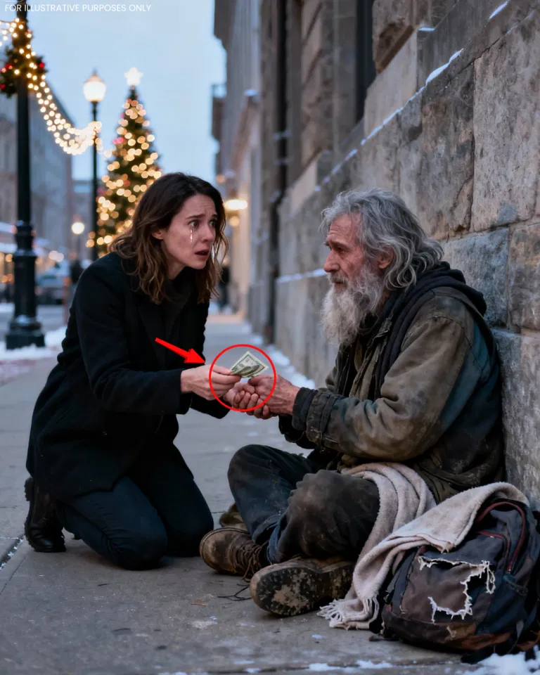 After my husband passed away, I found a new job, and every day I left a little money for an old homeless man who sat in front of the library. One day, when I bent down as usual, he suddenly grabbed my hand and said, “You’ve been too kind to me. Don’t go home tonight. Stay at a hotel. Tomorrow I’ll show you this.”