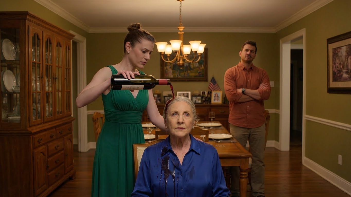 I said, “No more wine, Carly,” and my daughter in law smiled like I’d insulted royalty, then shouted, “Maids obey,” and sent my grandmother’s crystal flying into my face at our Friday dinner; by sunrise a uniformed officer was in my dining room, my son was begging, “Mom, please,” and I was answering, steady as a gavel, “This ends today, finally.”