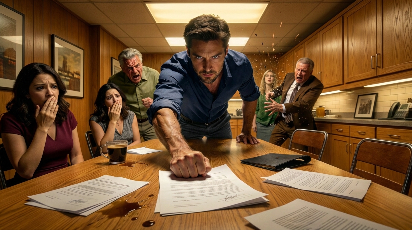 “You have one week to leave,” my brother smirked across the dinner table. Mom and dad just watched in silence. I pulled out the property records. “Actually, you all have 24 hours.” Their forks dropped when…