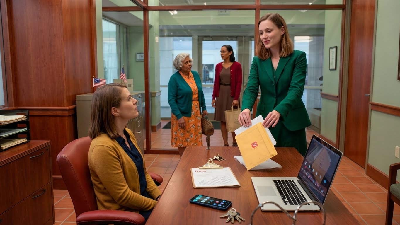 My sister strutted into the apartment building I manage, dropped a rent notice on my table, and said, “Congrats, Claire. Your little $2,350 deal is over; you’ll pay $7,100 like everyone else,” while my parents called it “fair”… except she didn’t know what Grandma hid for me.