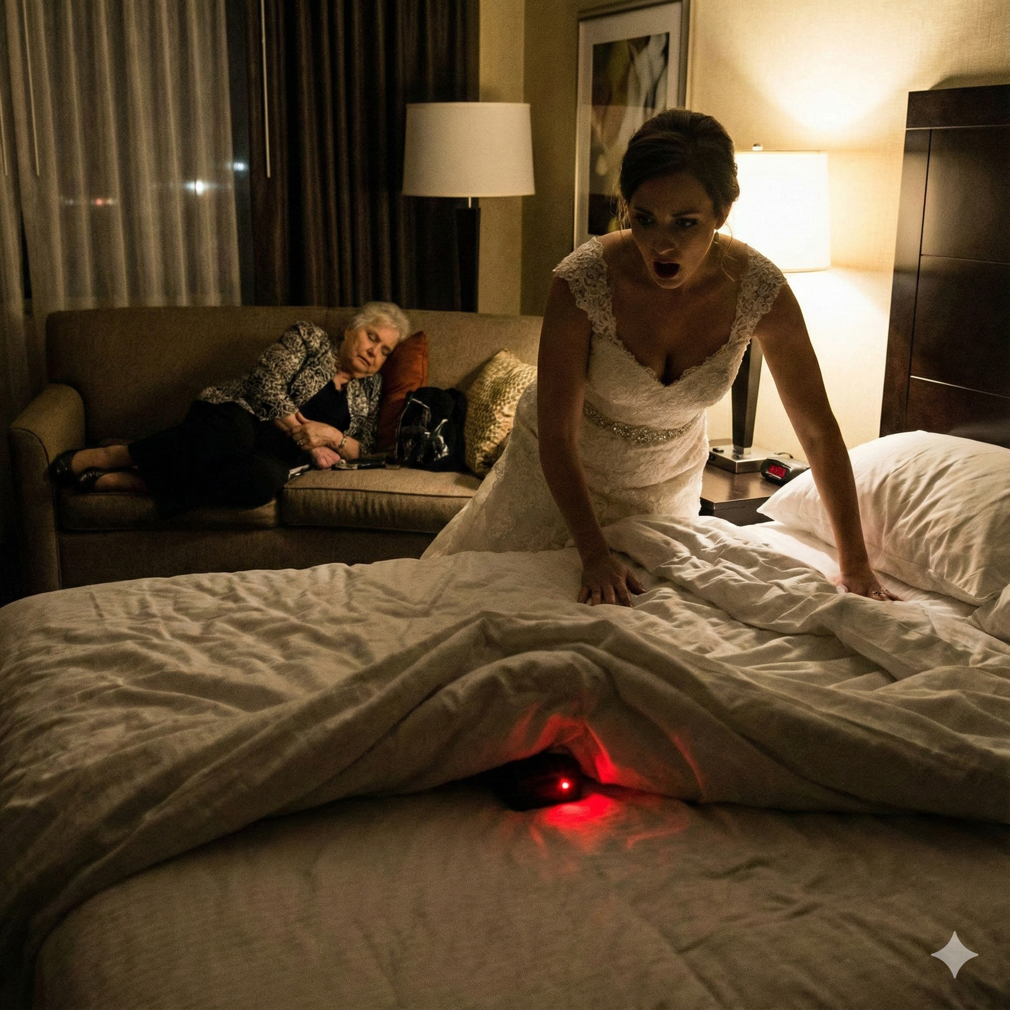 “My Mother-In-Law Claimed She Was ‘Too Drunk’ To Move, So I Gave Her My Bridal Suite—But When I Snuck Back To Find My Earrings, A Red Blinking Light Under My Own Sheets Exposed A Plot That Left My Wedding In Tatters.”