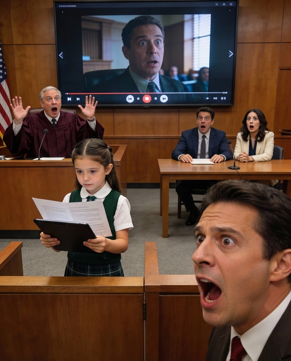 MY HUSBAND FILES FOR DIVORCE, AND MY 10-YEAR-OLD DAUGHTER ASKS THE JUDGE: “MAY I SHOW YOU SOMETHING THAT MOM DOESN’T KNOW ABOUT, YOUR HONOR?” THE JUDGE NODDED. WHEN THE VIDEO STARTED, THE ENTIRE COURTROOM FROZE IN SILENCE….