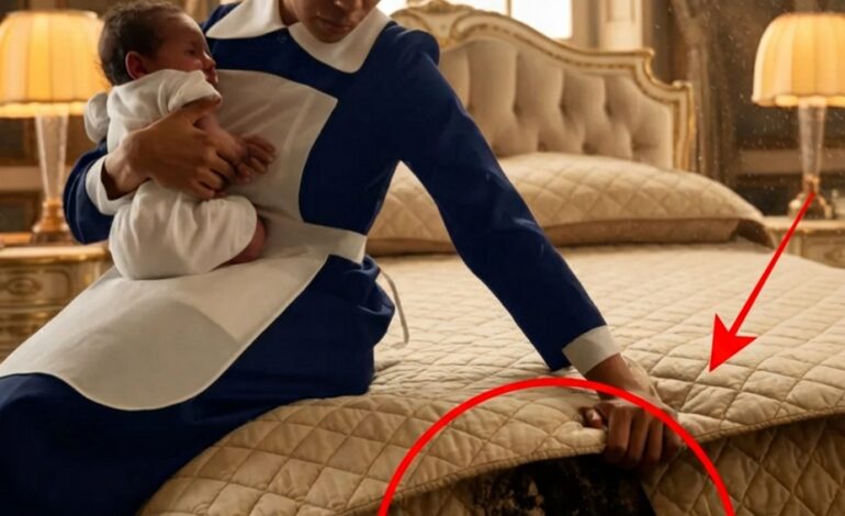 Everyone thought the baby was just “difficult” because he cried at night—until the Black maid quietly lifted the corner of the mattress and froze. A hidden horror masked by expensive perfume, bite marks on the baby’s back, and the moment she finally dared to say “No more” turned the entire mansion upside down.