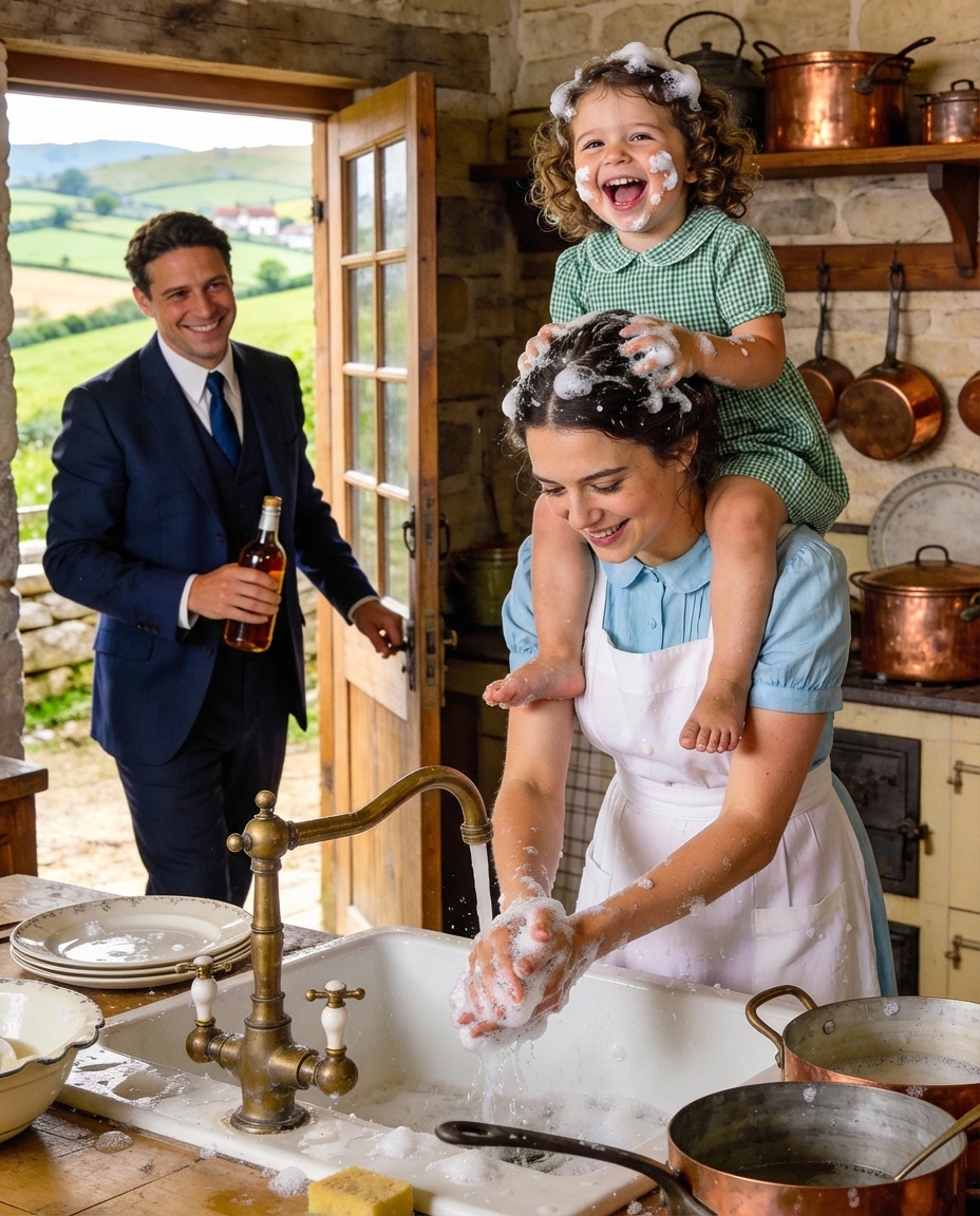 Since my wife d.i.e.d, my daughter hadn’t spoken a word. I came home early and froze: she was laughing with the new maid. “she’s a fraud,” my housekeeper warned, “she lied about her address!” furious, I followed the girl to a squat downtown. I stormed in to fire her, but what I saw inside the room made me drop to my knees…