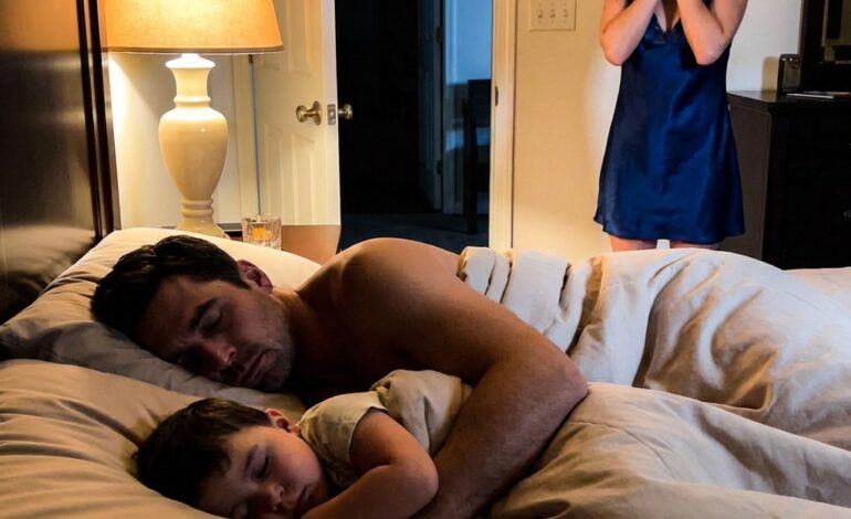 An eight-year-old girl sleeps alone, but every morning she complains that her bed feels “too small.” When her mother checks the security camera at 2 a.m., she breaks down in silent tears….👇👇👇