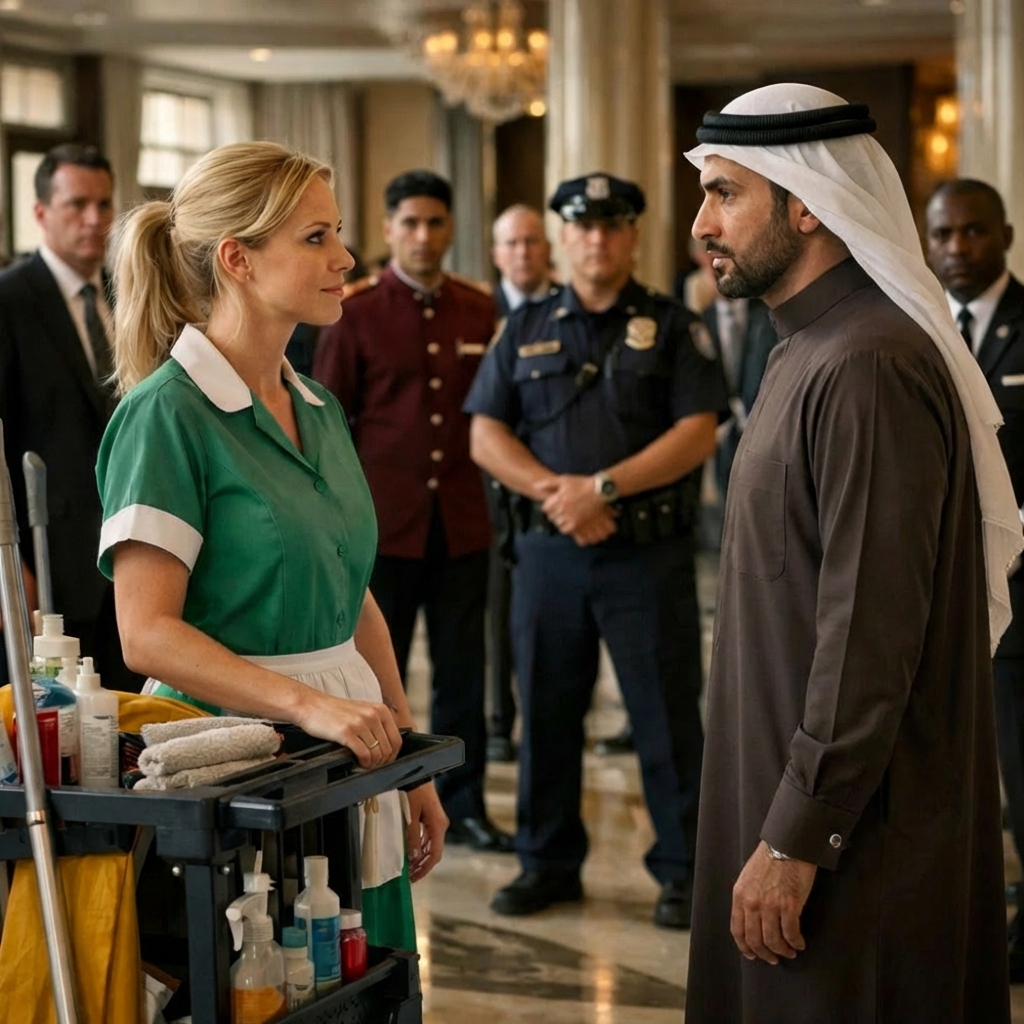 A man spoke in Arabic… and the cleaning lady responded in a way that left everyone speechless…