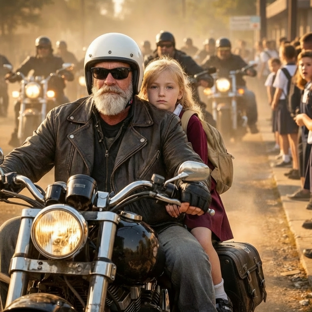 She Walked to School Alone Every Day… Until a Dozen Bikers Appeared