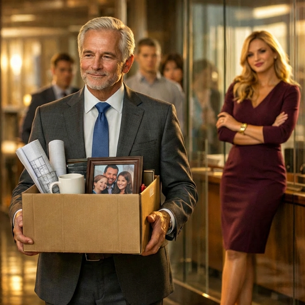 When my boss’s daughter took over the company, she called me into her office and said coldly, “We don’t need old men like you around here.” I just smiled, nodded, and walked out without a word.