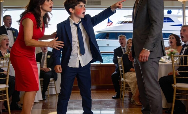 I walked into my ex’s wedding to my half-sister with our thirteen-year-old son by my side. A glass shattered, the music stopped, and the crowd fell silent as he looked the groom in the eye and said: “I just wanted to meet you once… before you become someone else’s dad.” The family fell apart from that moment on…