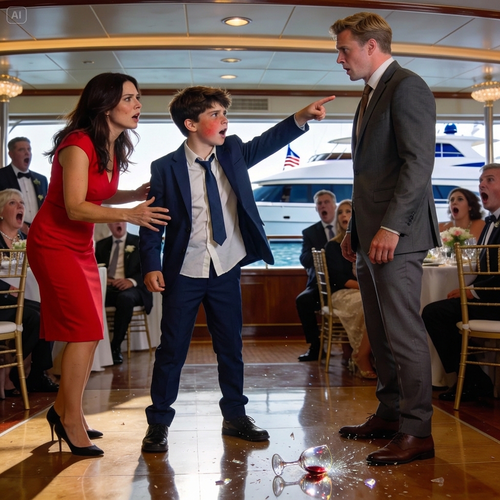 I walked into my ex’s wedding to my half-sister with our thirteen-year-old son by my side. A glass shattered, the music stopped, and the crowd fell silent as he looked the groom in the eye and said: “I just wanted to meet you once… before you become someone else’s dad.” The family fell apart from that moment on…