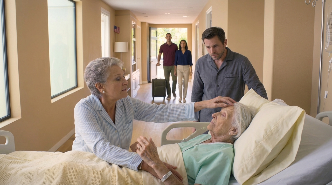 My son and his wife went on a trip, leaving me to care for her mother, who was “in a coma” after an accident. As soon as they left, she opened her eyes and whispered something that made my spine freeze…