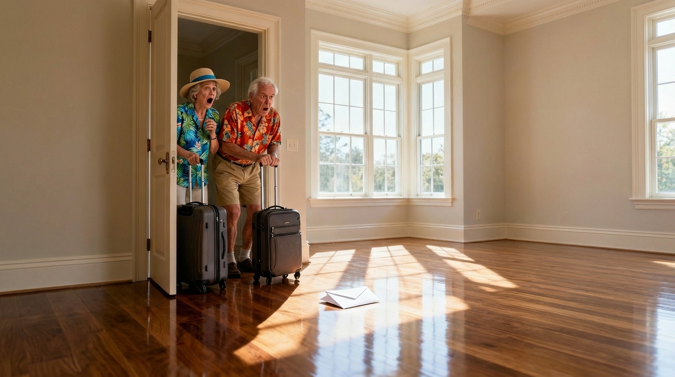 My dad forgot to hang up. I heard every word: “She’s a burden.” I stayed quiet. Sold my $980k home. Transferred everything. Vanished. They returned from Europe, smiling – until the key didn’t fit. The house? Empty. The note? “Surprise. A burden did this.» ….😲😲😲