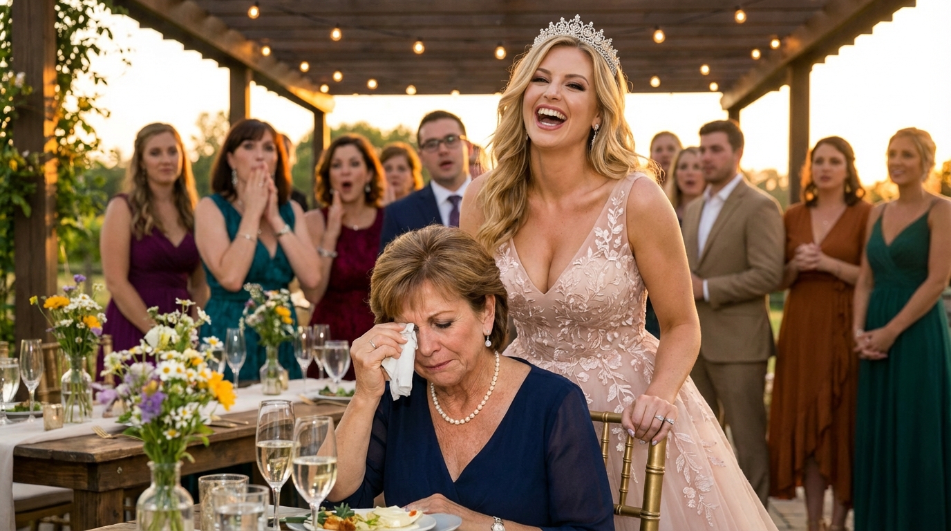 The ballroom at the Lakeshore Grand looked like it had been built for a movie, not real life. The chandeliers were so bright they turned the whole ceiling into a field of falling stars. Two-story windows faced the lake, where late afternoon light slid in as a soft gold haze. Ivory drapes stood like quiet sentries all along the walls, gathered with satin ties, and every table was buried in white roses and tiny candles that flickered in glass cups.