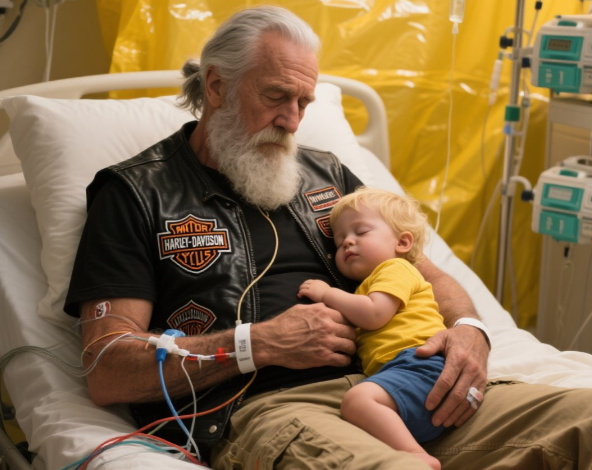 This Biker Held a Screaming Toddler for 6 Hours — When No One Else Could Calm Him Down…