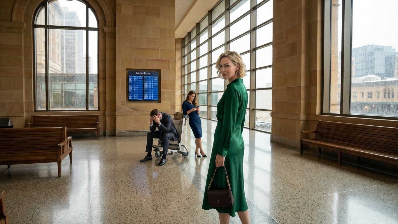 But just as they reached the airport gate