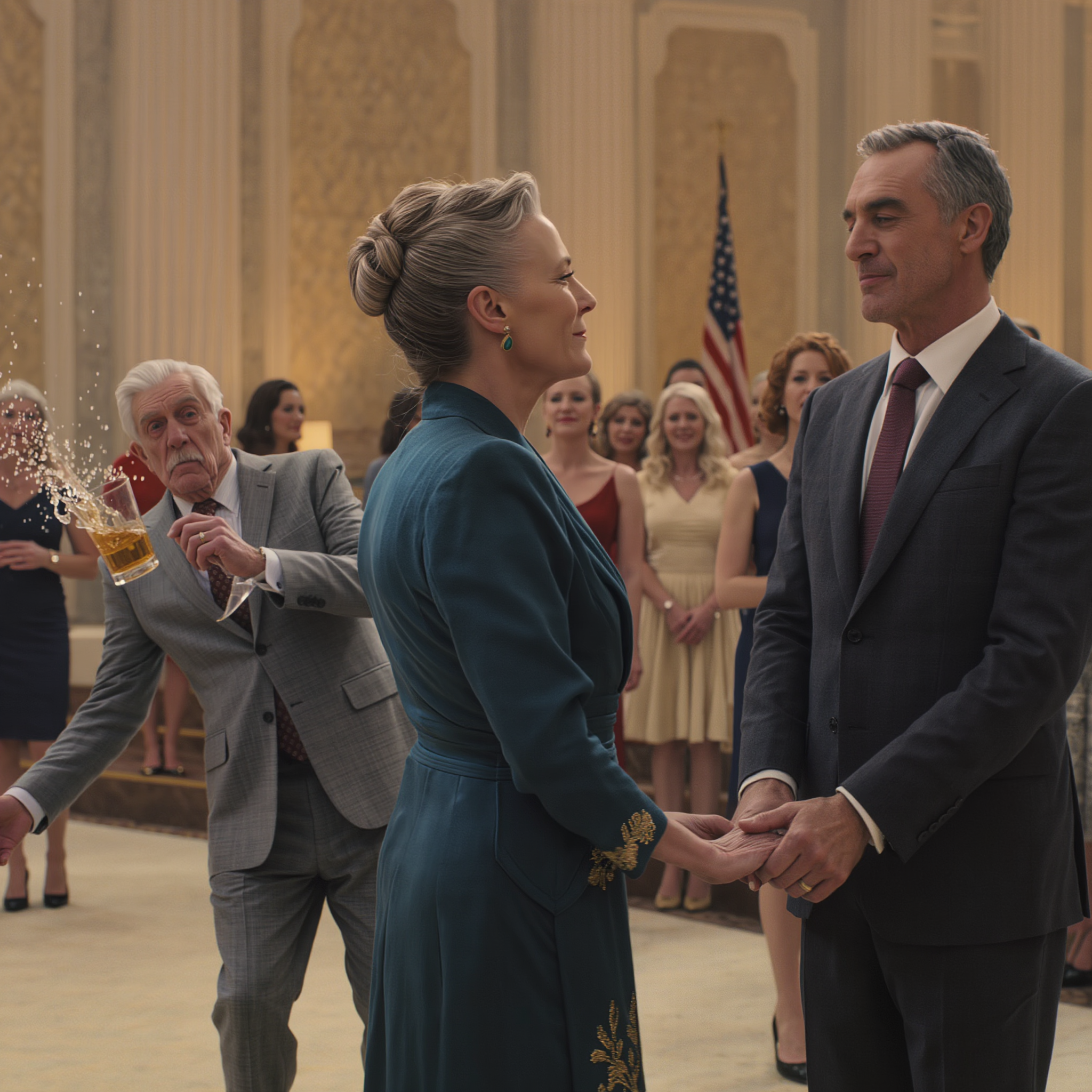 My husband deliberately pushed me to the back at the party—but then the CEO found me and said, ‘I’ve been looking for you all this time… My husband brought me to the gala to impress the new owner. ‘Stay toward the back—this dress will make people stare,’ he hissed. When the CEO arrived, he brushed right past my husband’s handshake. He walked straight to me, took my hands, and whispered with tears in his eyes, ‘I’ve been looking for you for thirty years… I never forgot you.’ My husband went rigid—then the glass in his hand slipped.