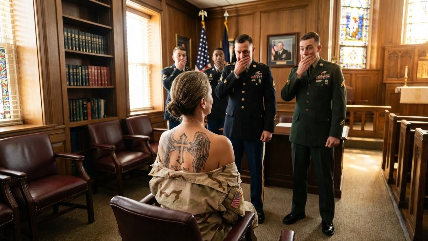 They demanded she take off the uniform.