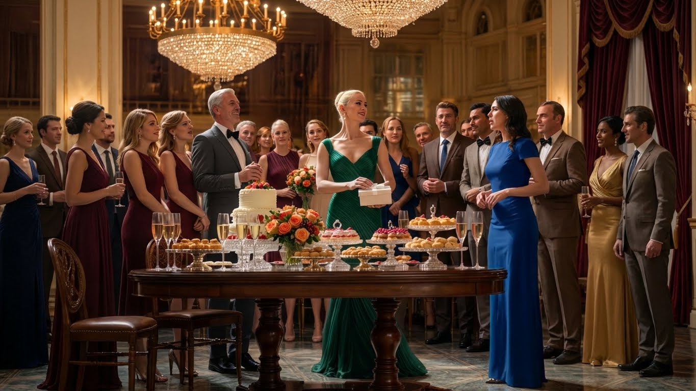 At my sister’s engagement party, she grabbed the mic, grinning. “Meet my maid of honor—oh wait, no.” She fake-pouted. “Too ugly for the role. Find someone prettier!” The crowd laughed. Our parents clapped. Aunt Carol smirked. I smiled—not wounded, but knowing. “To love,” I toasted, slipping her fiancé a small gift. His smile faltered. The music skipped. Suddenly, no one was laughing anymore.