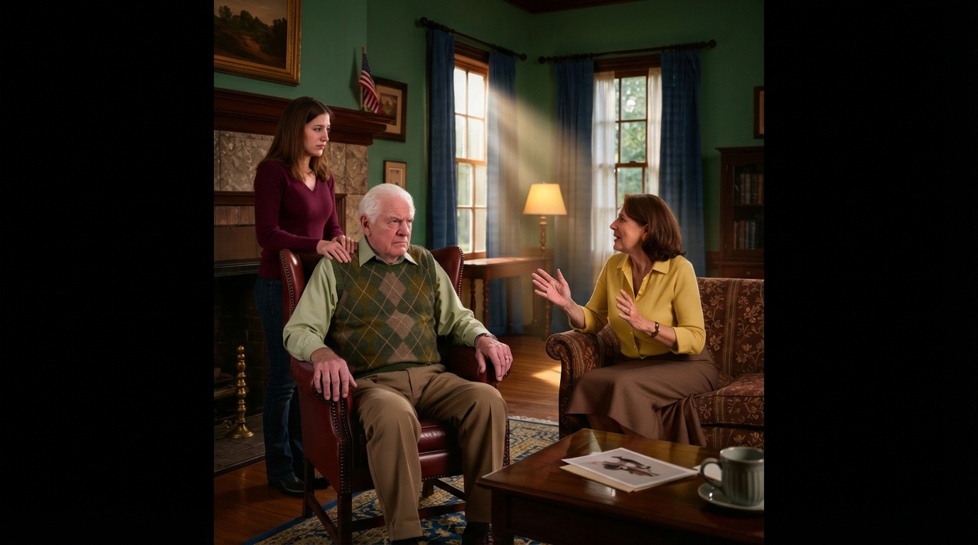 On my grandfather’s porch in Nashville, he squinted at my rideshare and asked, “Where’s the black SUV we gave you?”—and my mom answered for me, smiling like it was harmless: “Your sister needed it more.” Then my grandpa walked me into his cedar-scented living room, set a single key fob on the coffee table like a warning, and asked one question that made my mother’s face drain of color.