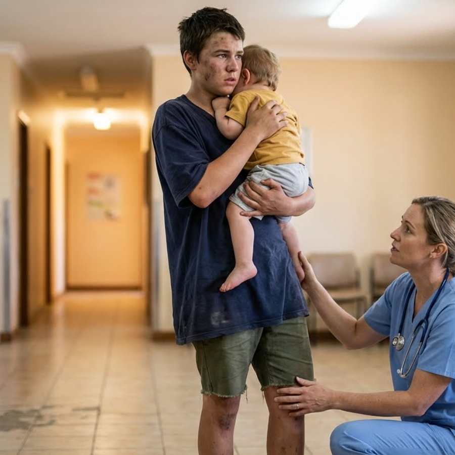 A Barefoot Boy Walked Into the ER and Whispered, “Please Don’t Let Them Find Us.” What Police Discovered That Night Changed Everything