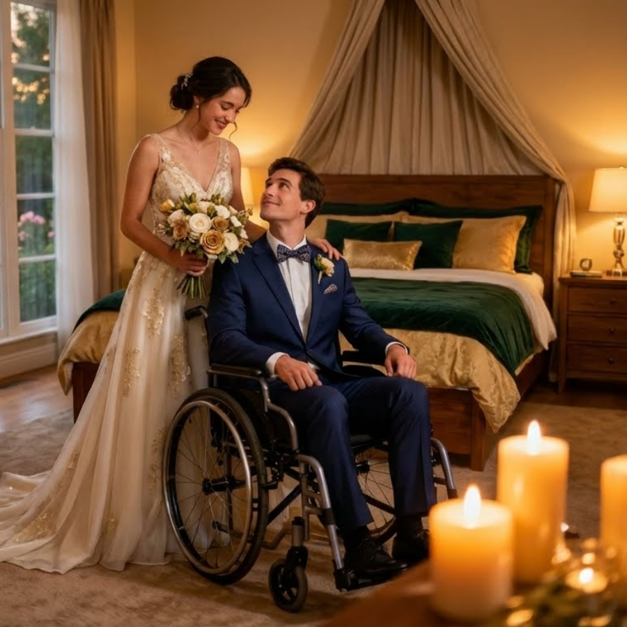 At 40, I agreed to marry a man with a disabled leg. There was no love between us. During our wedding night, I trembled as I lifted the blanket and discovered a sh0cking truth.