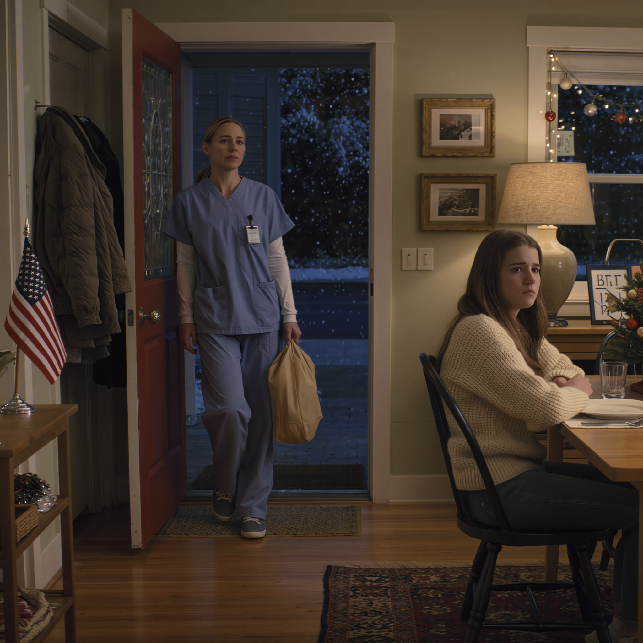 My daughter spent Christmas in an empty house after my family said there was “no room” at the table… On Christmas, I was working a double shift in the ER. While I was gone, my parents and sister told my 16-year-old daughter there was “no room” for her at the table. She drove home alone and spent Christmas in a silent, empty house. I didn’t make a scene. I didn’t argue over the phone. I made one quiet move instead. The next morning, my parents opened their front door, found a letter waiting… and the calls started right away.