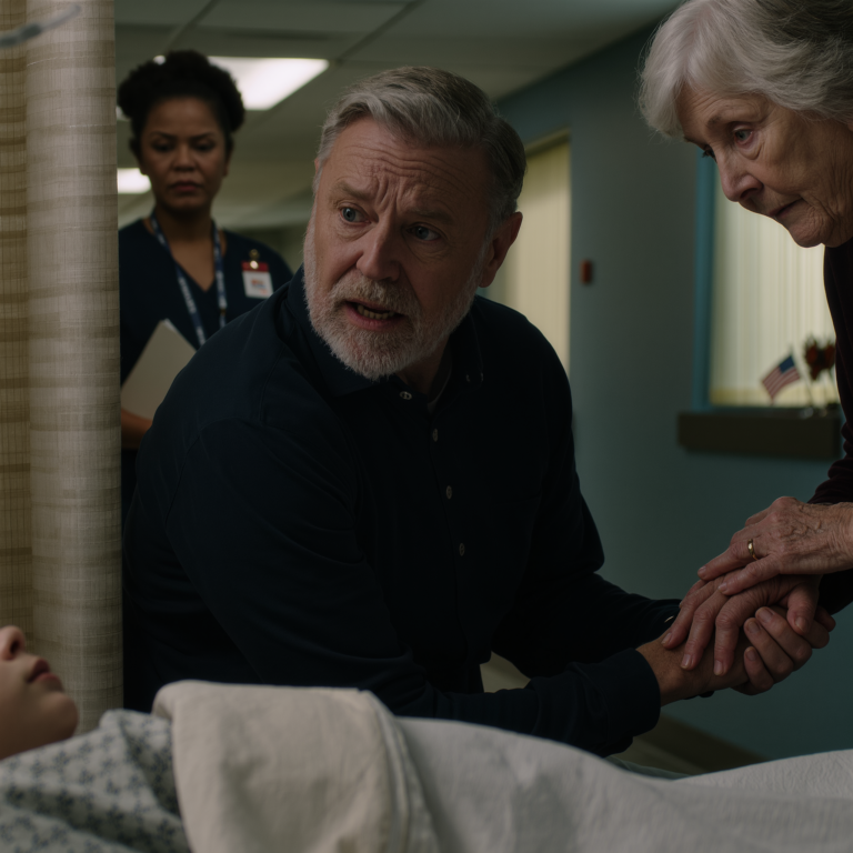 My son was hospitalized after a car accident, and I stayed awake for 72 hours beside his bed. Then I realized the next room held an elderly woman with no visitors. I brought her breakfast every day, until on my last night she clamped onto my hand like a vise and whispered a sentence that nearly took my legs out from under me.